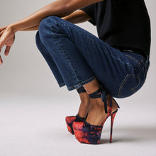 Load image into Gallery viewer, Christian Louboutin Cassia Lace Up Alta Women Shoes | Color Multicolor