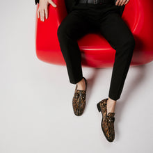 Load image into Gallery viewer, Christian Louboutin Chambelimoc Night Strass Ocelot Men Shoes | Color Multicolor