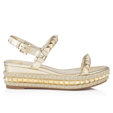 Load image into Gallery viewer, Christian Louboutin Pyraclou Women Shoes | Color Gold