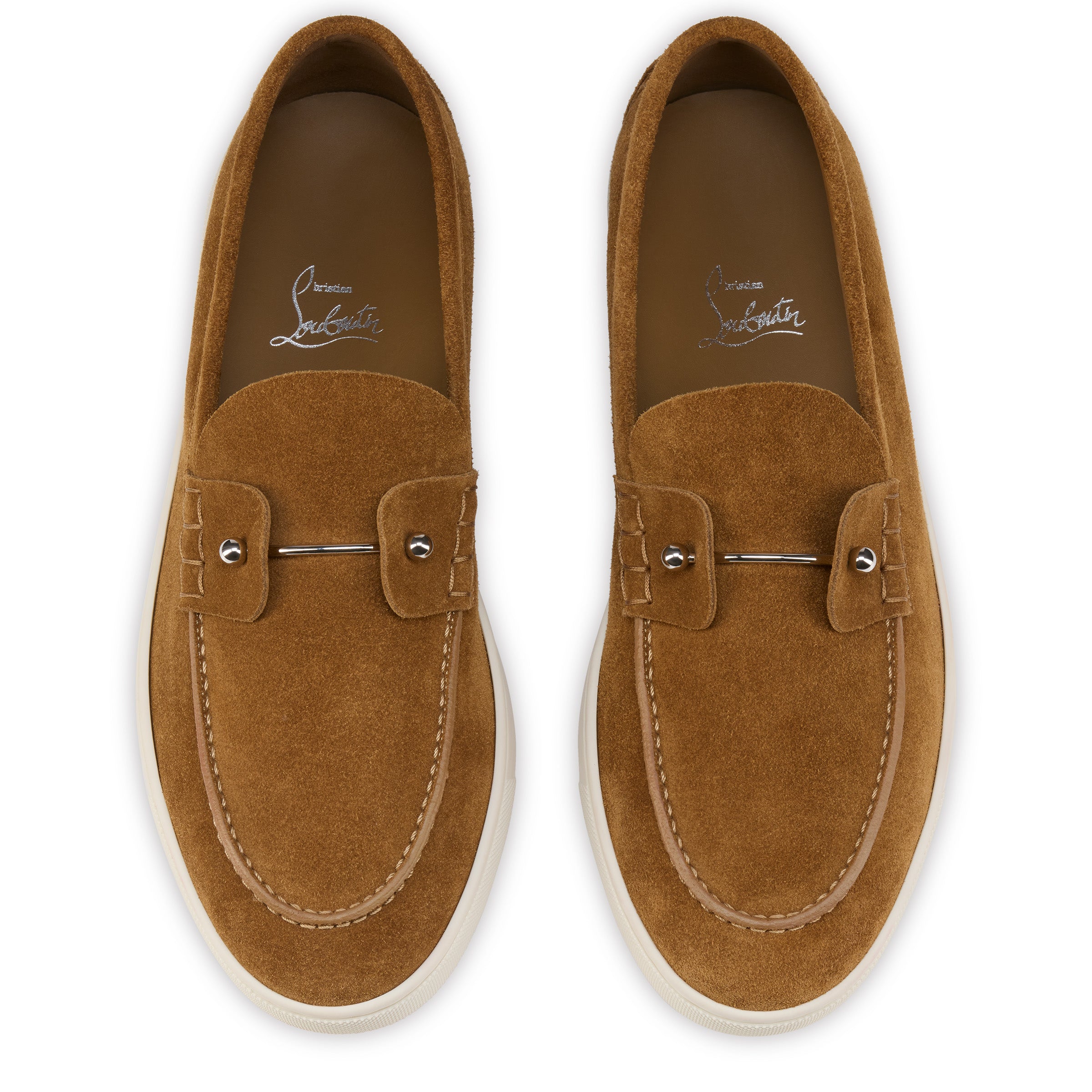Christian Louboutin Chambeliboat Men Shoes | Color Brown New