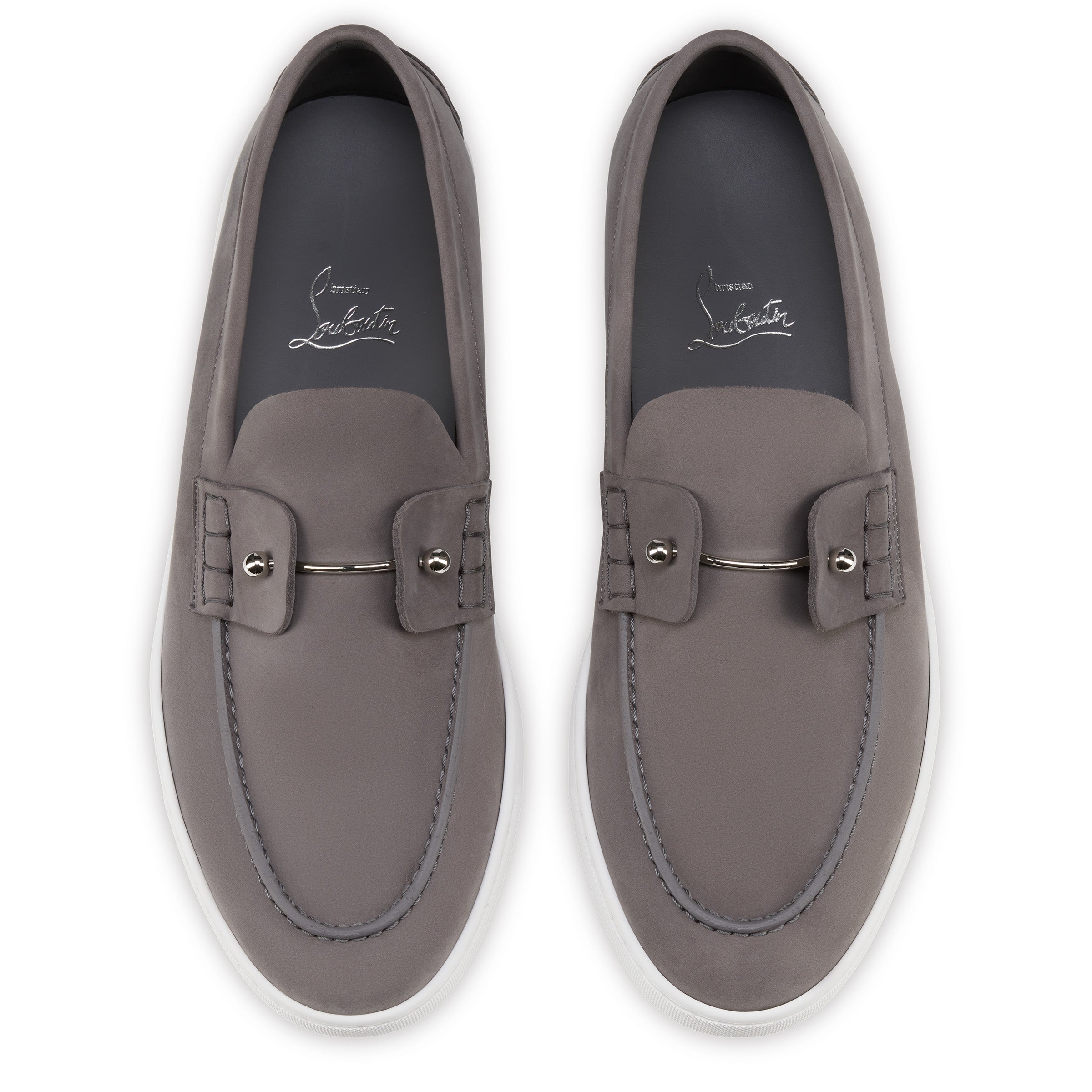 Christian Louboutin Chambeliboat Men Shoes | Color Grey