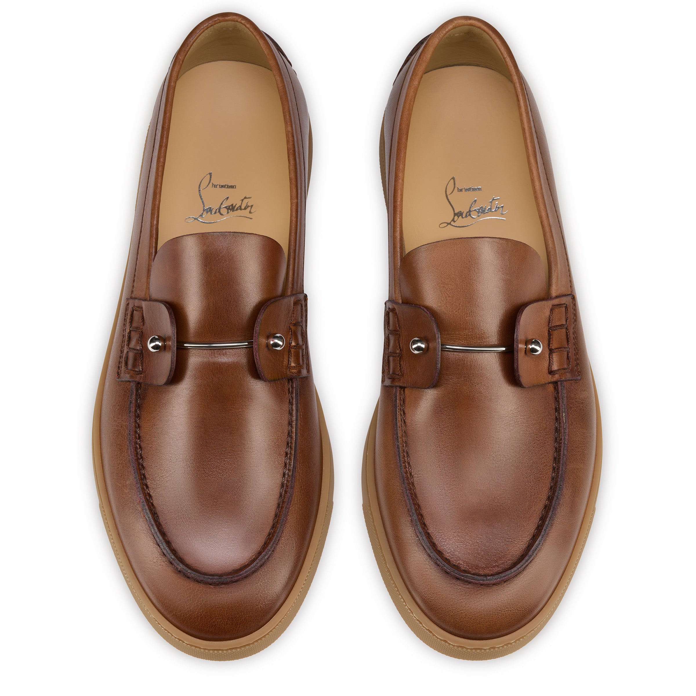 Christian Louboutin Chambeliboat Men Shoes | Color Brown