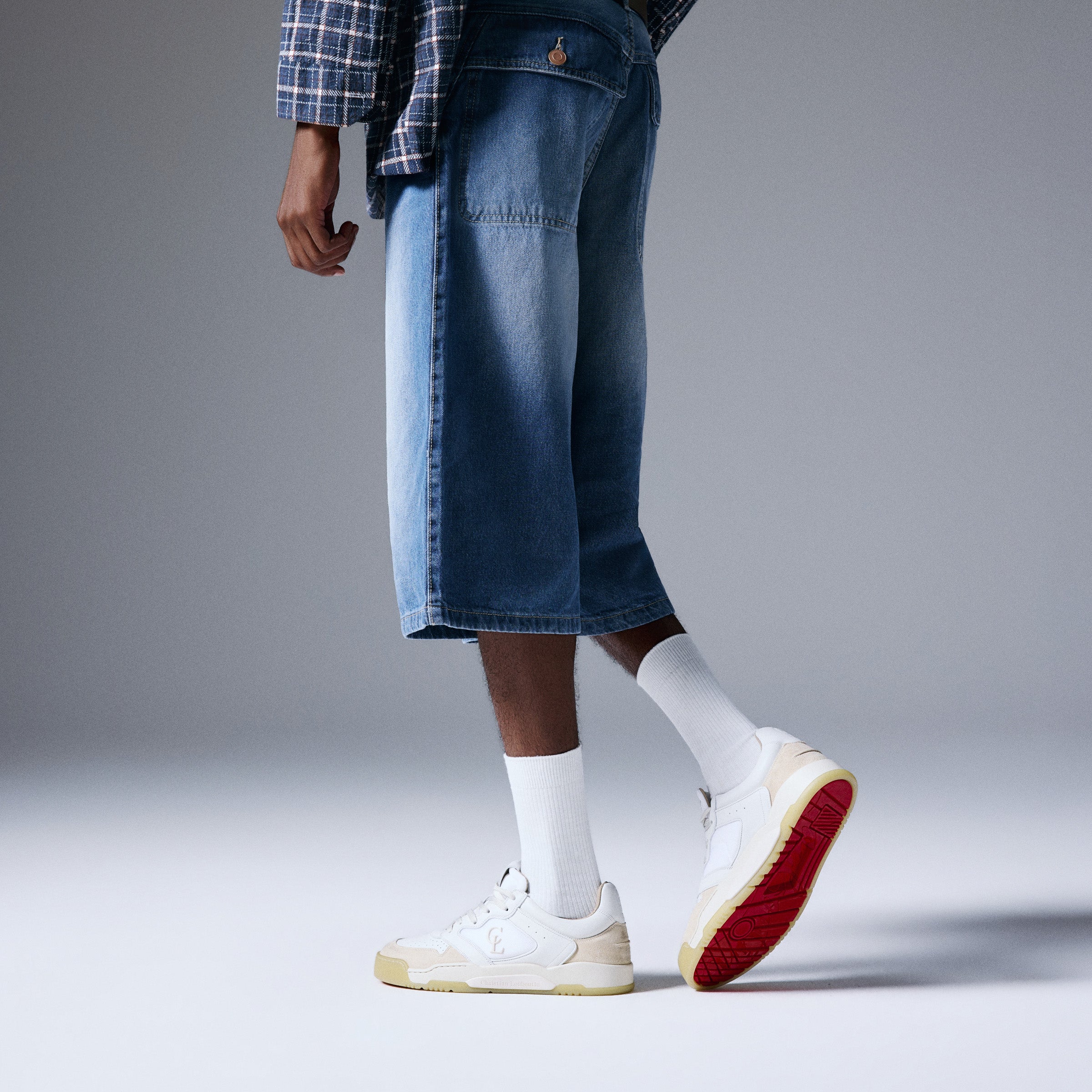Christian Louboutin Bsktball 1 Retro Men Shoes | Color White