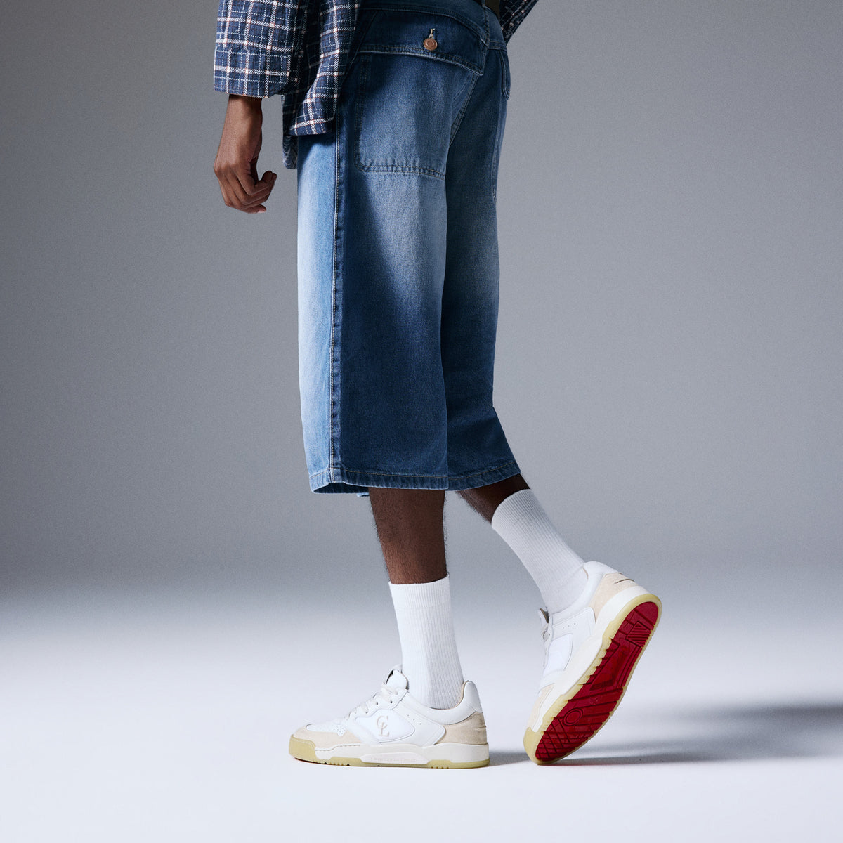 Christian Louboutin Bsktball 1 Retro Men Shoes | Color White