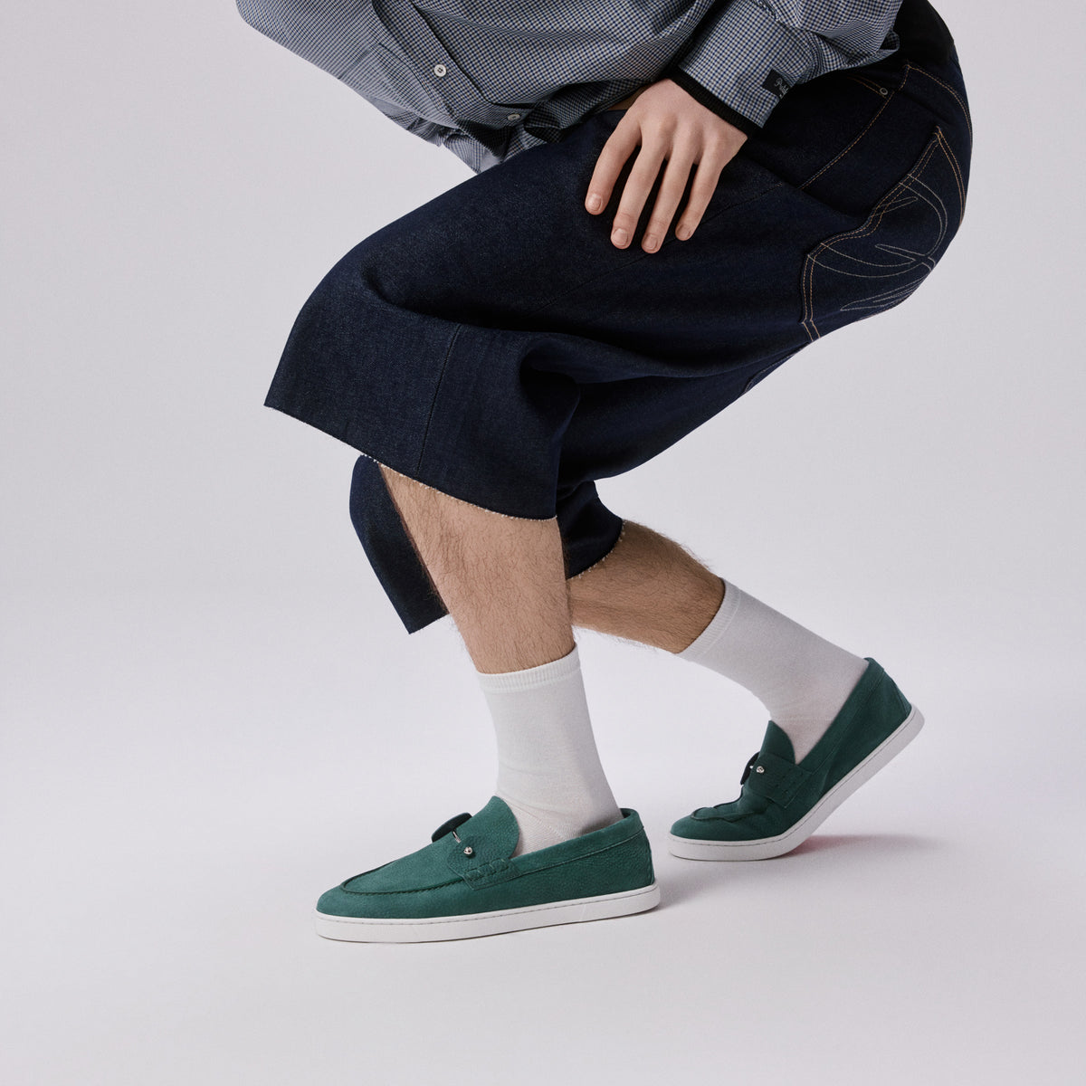 Christian Louboutin Chambeliboat Men Shoes | Color Green