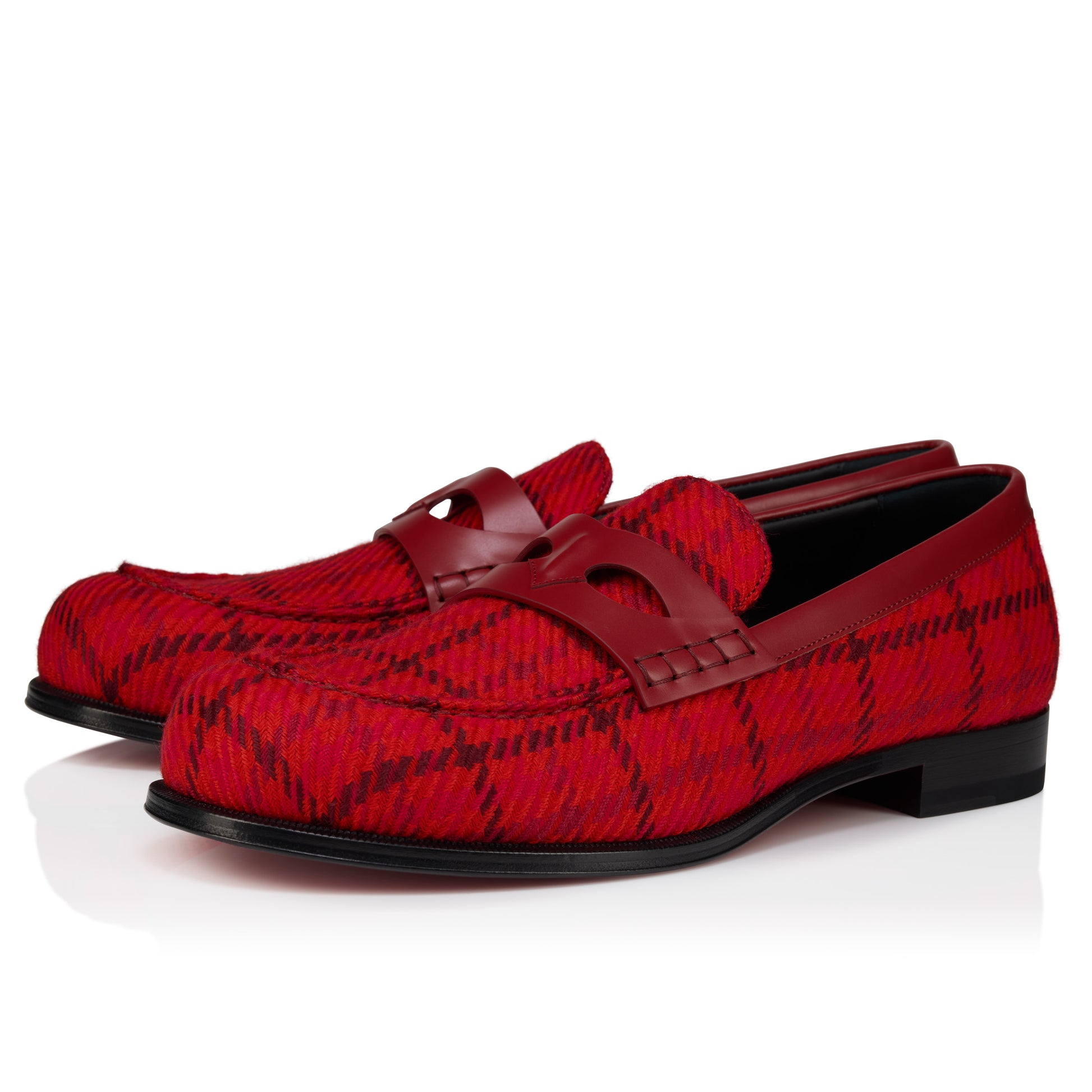 Christian Louboutin Circ Loafer Men Shoes | Color Red