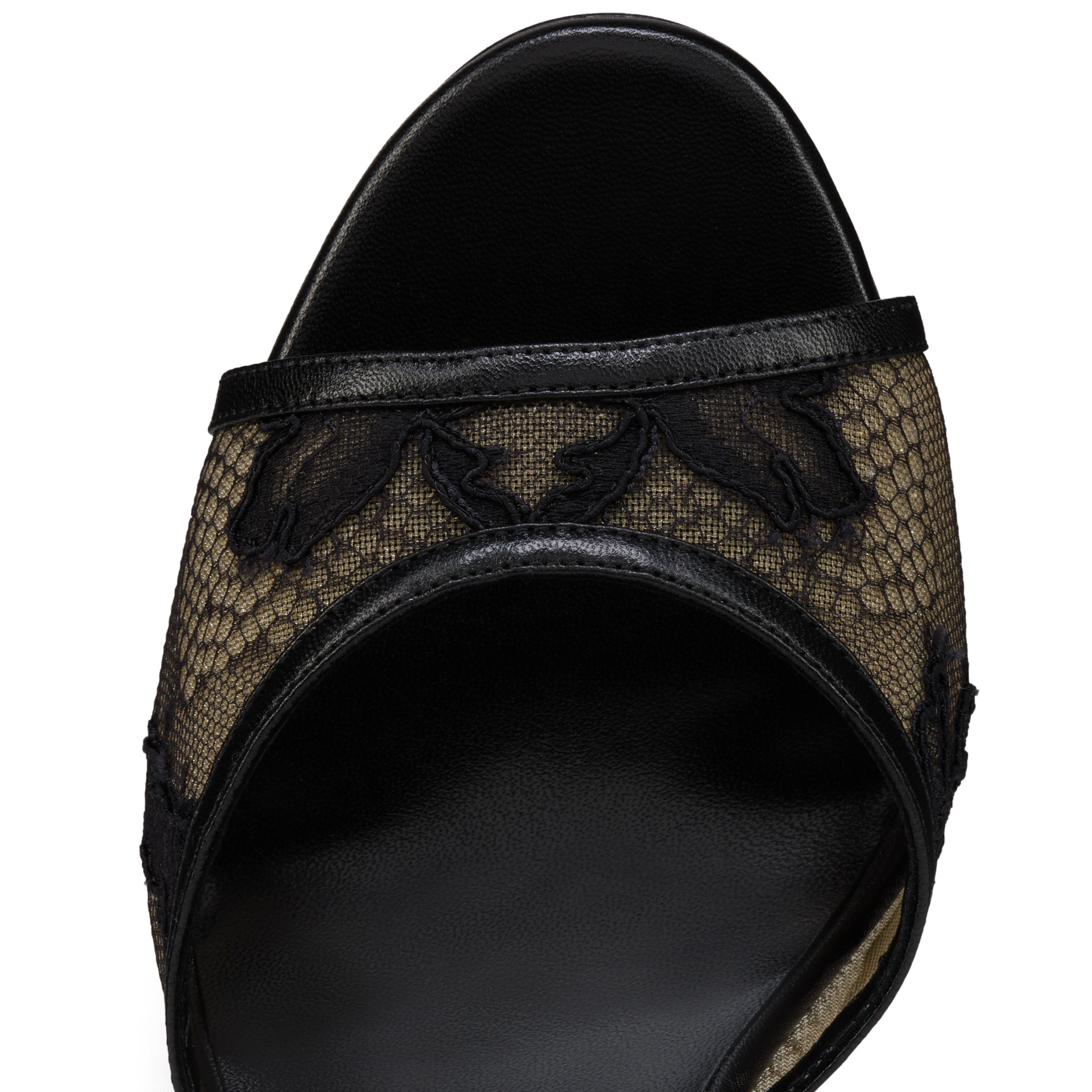 Christian Louboutin Miss Z Lace Sling Women Shoes | Color Black