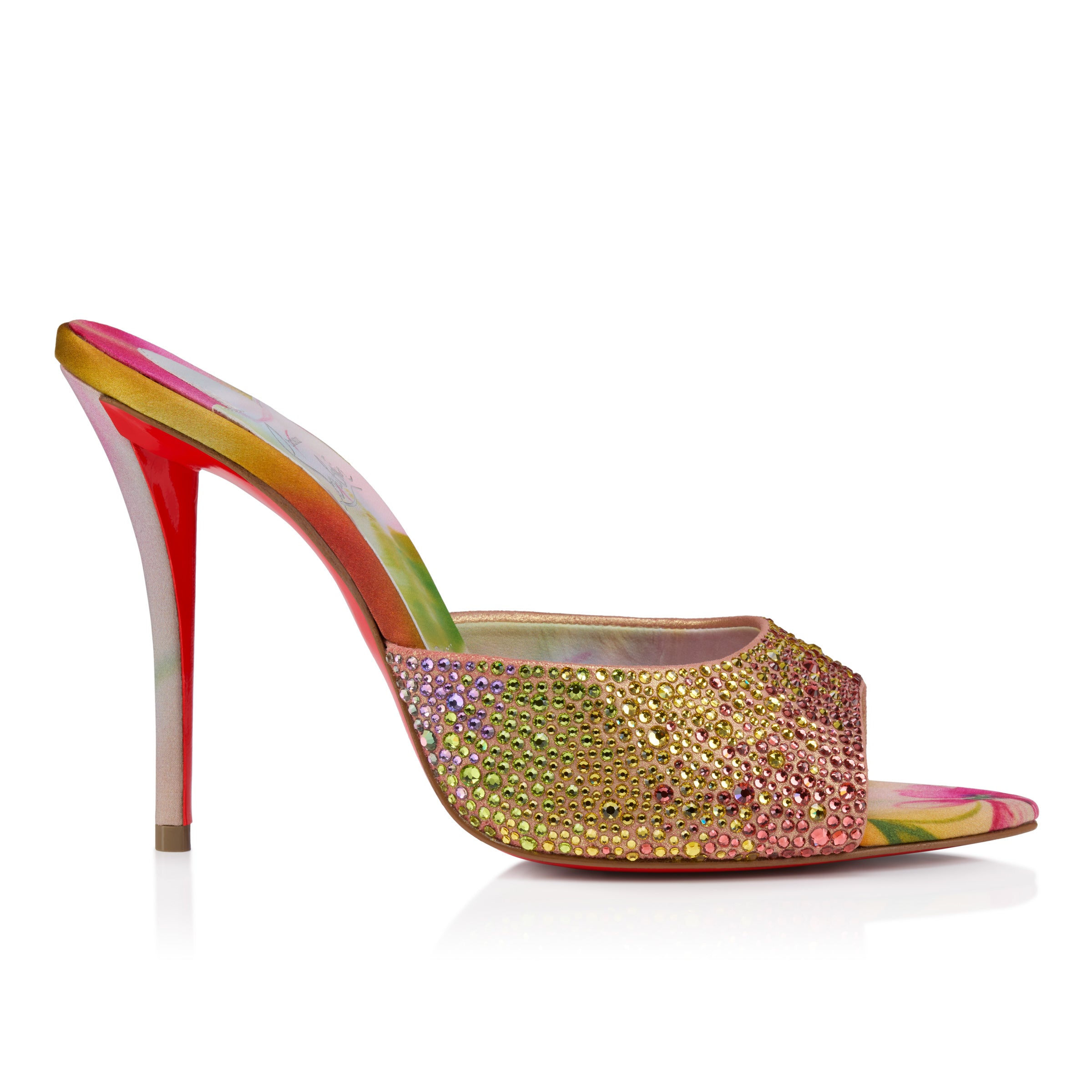 Christian Louboutin Miss Z Mule Strass Botanica Women Shoes | Color Multicolor