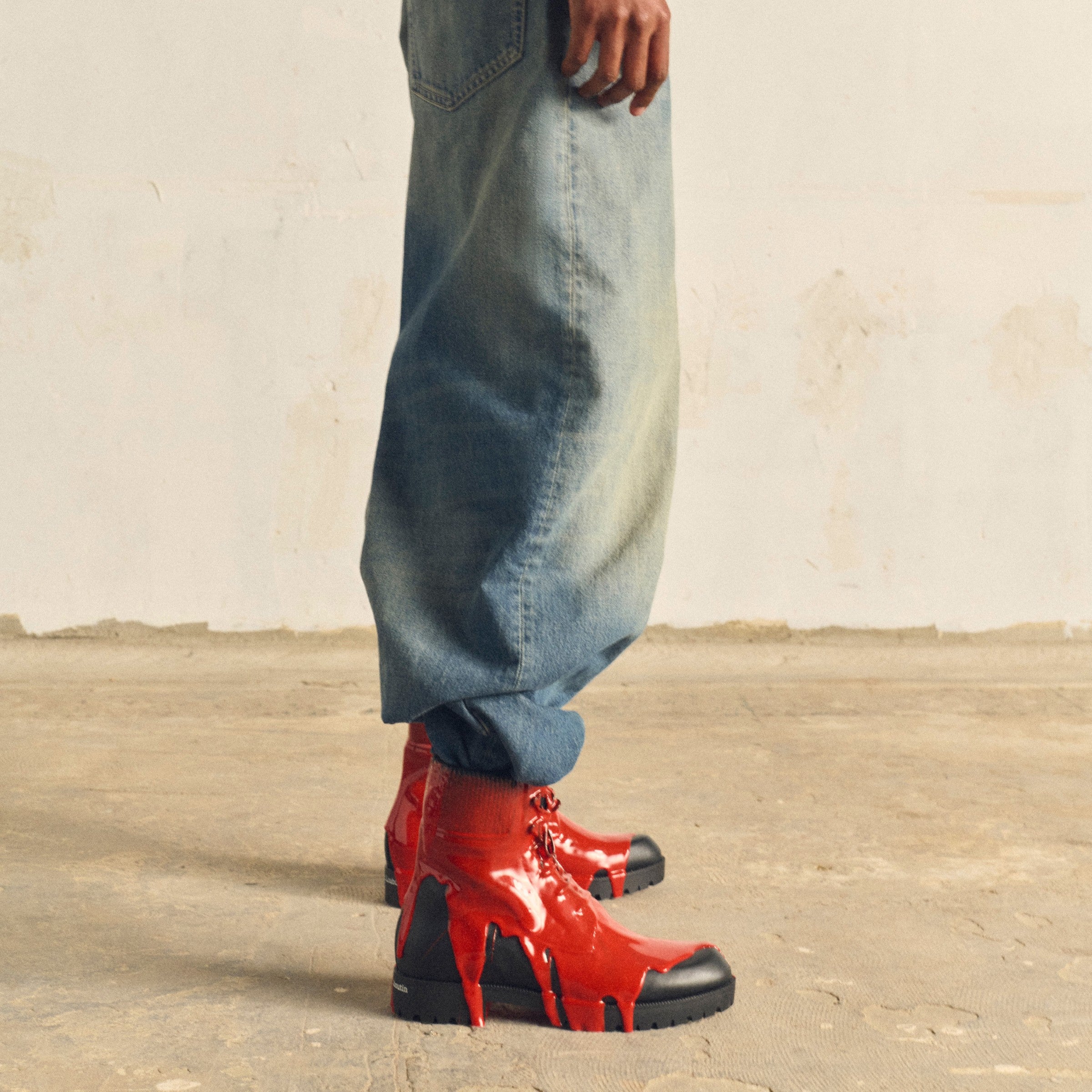 Christian Louboutin Molten Trapman Men Shoes | Color Black