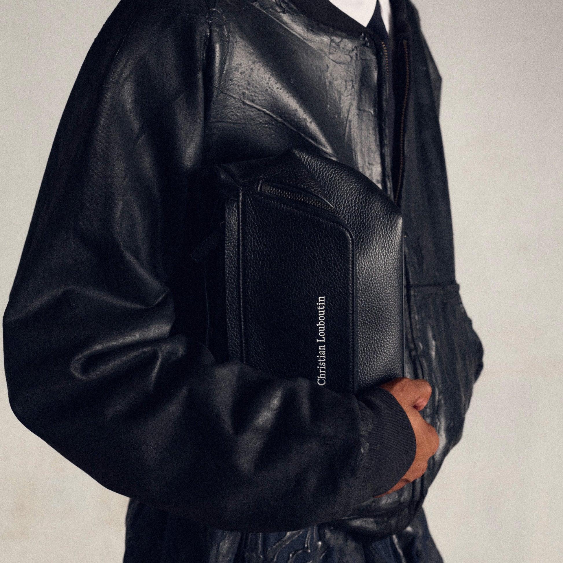 Christian Louboutin Nostalgic Men Bags | Color Black