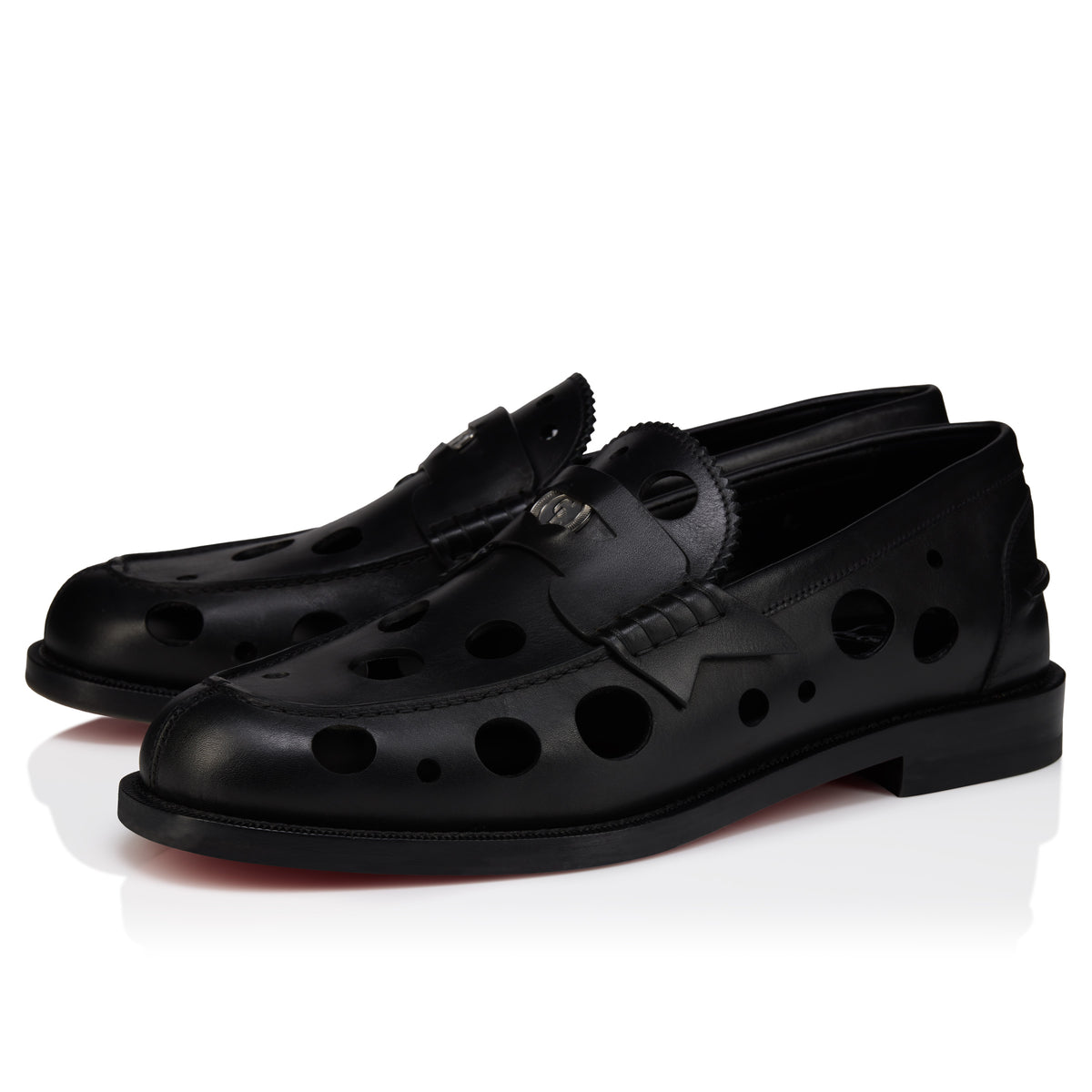 Christian Louboutin The Plato Dots Loafer Men Shoes | Color Black