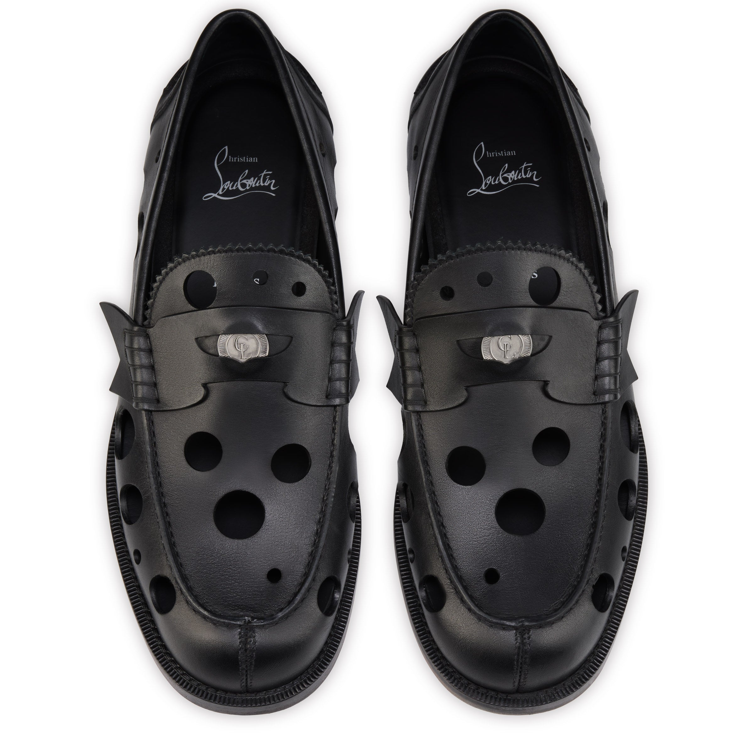 Christian Louboutin The Plato Dots Loafer Men Shoes | Color Black