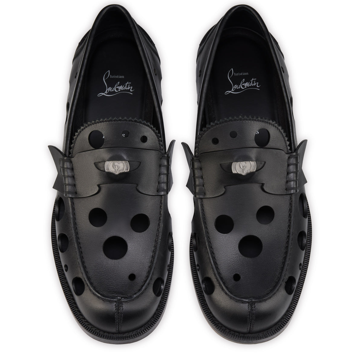 Christian Louboutin The Plato Dots Loafer Men Shoes | Color Black