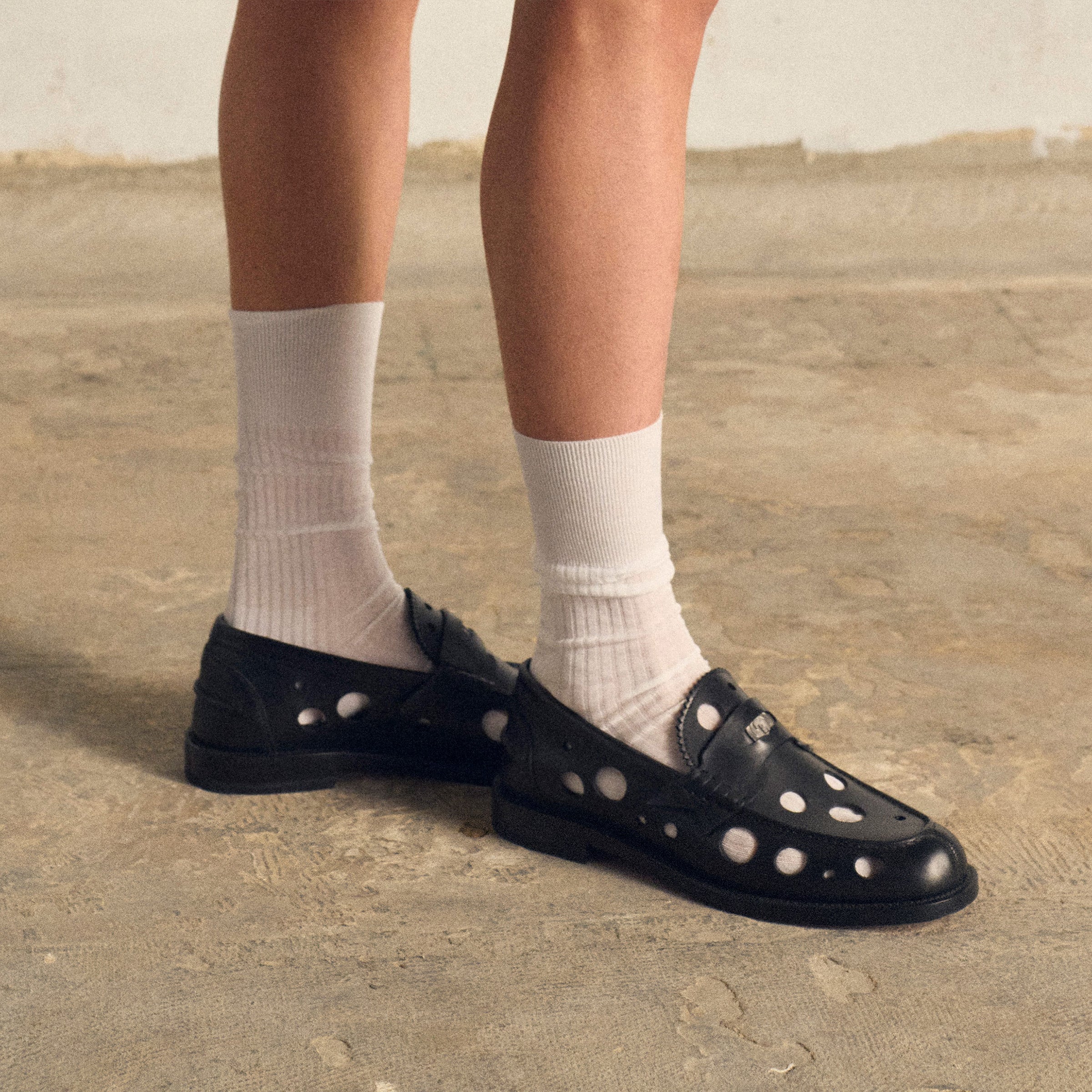 Christian Louboutin The Plato Dots Loafer Men Shoes | Color Black