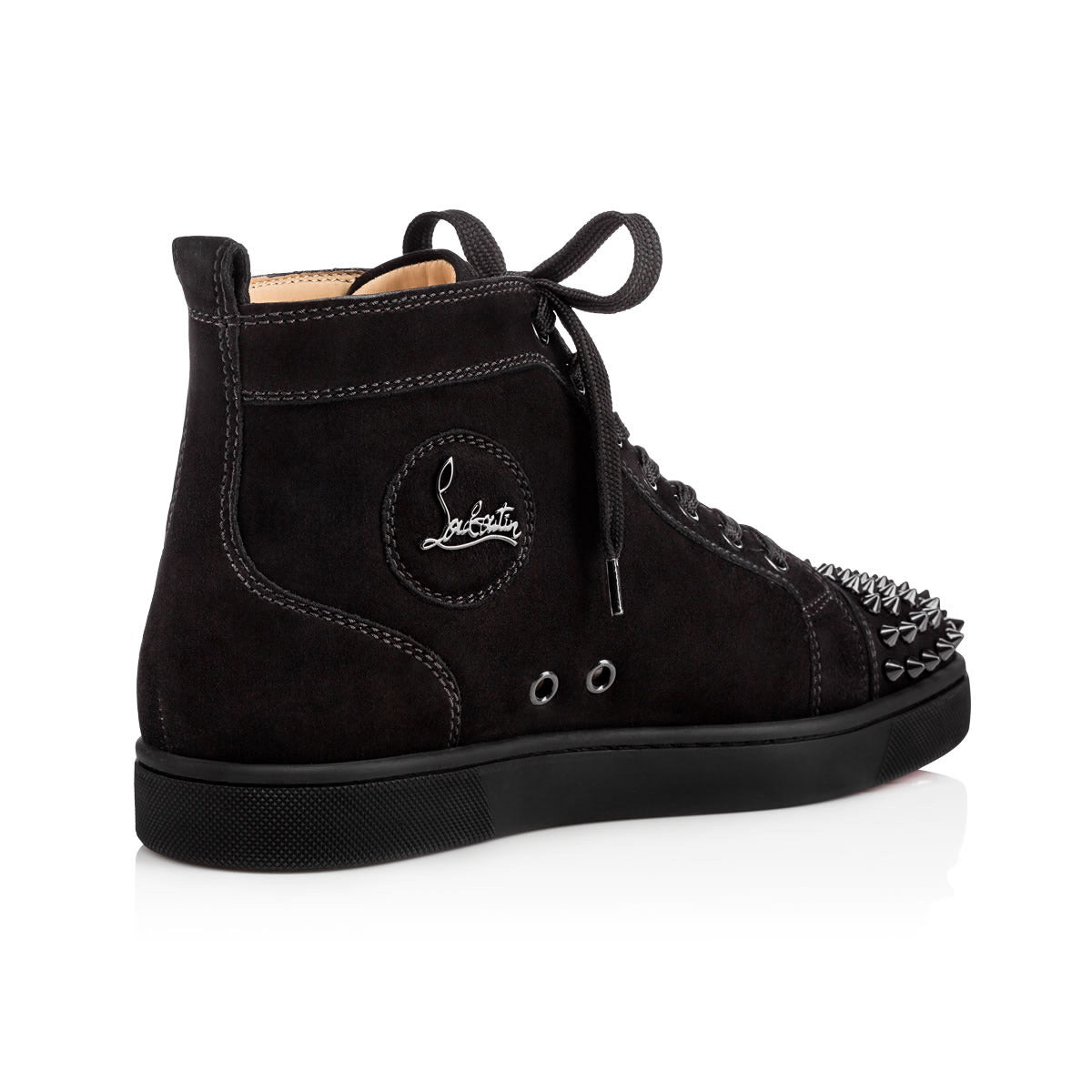 Christian Louboutin Lou Spikes Men Shoes | Color Black