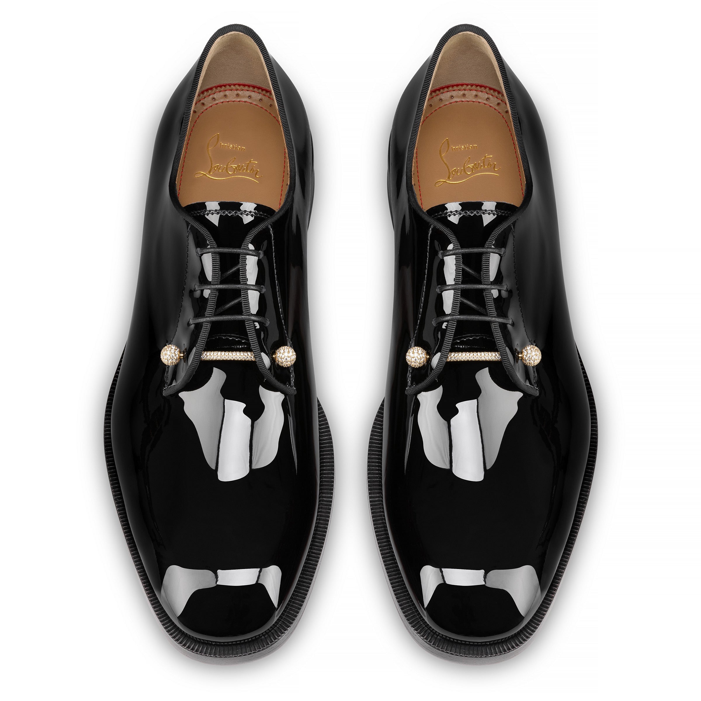Christian Louboutin Chambelink Strass Men Shoe | Color Gold