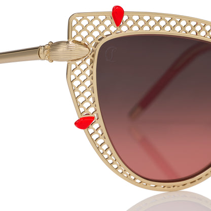 Christian Louboutin Dolly Lb0002 Women Eyewear | Color Gold