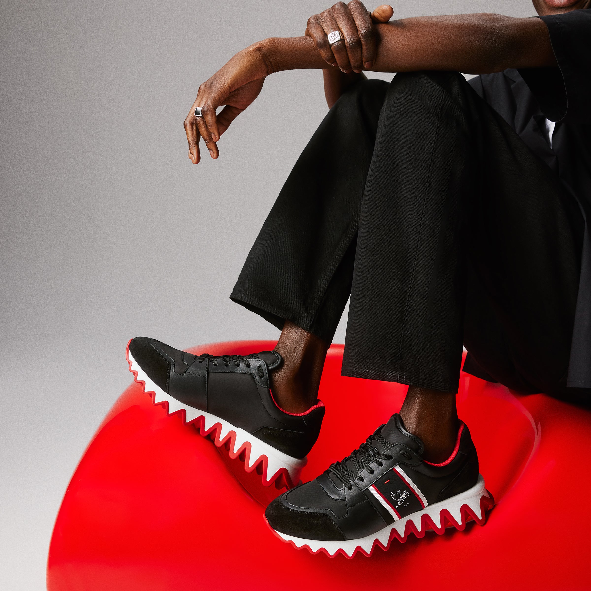 Christian Louboutin Nastroshark Men Shoes | Color Black