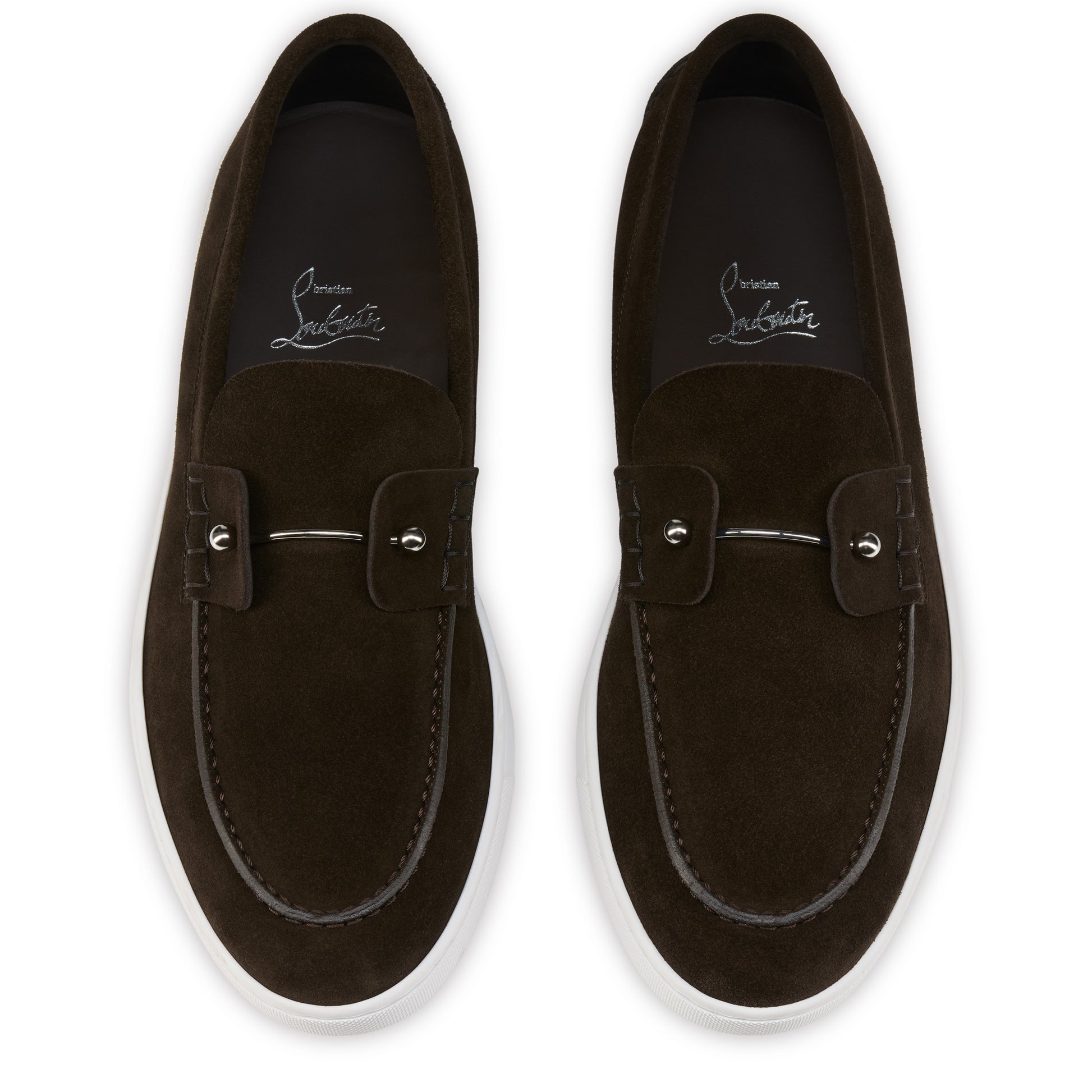 Christian Louboutin Chambeliboat Men Shoes | Color Brown New