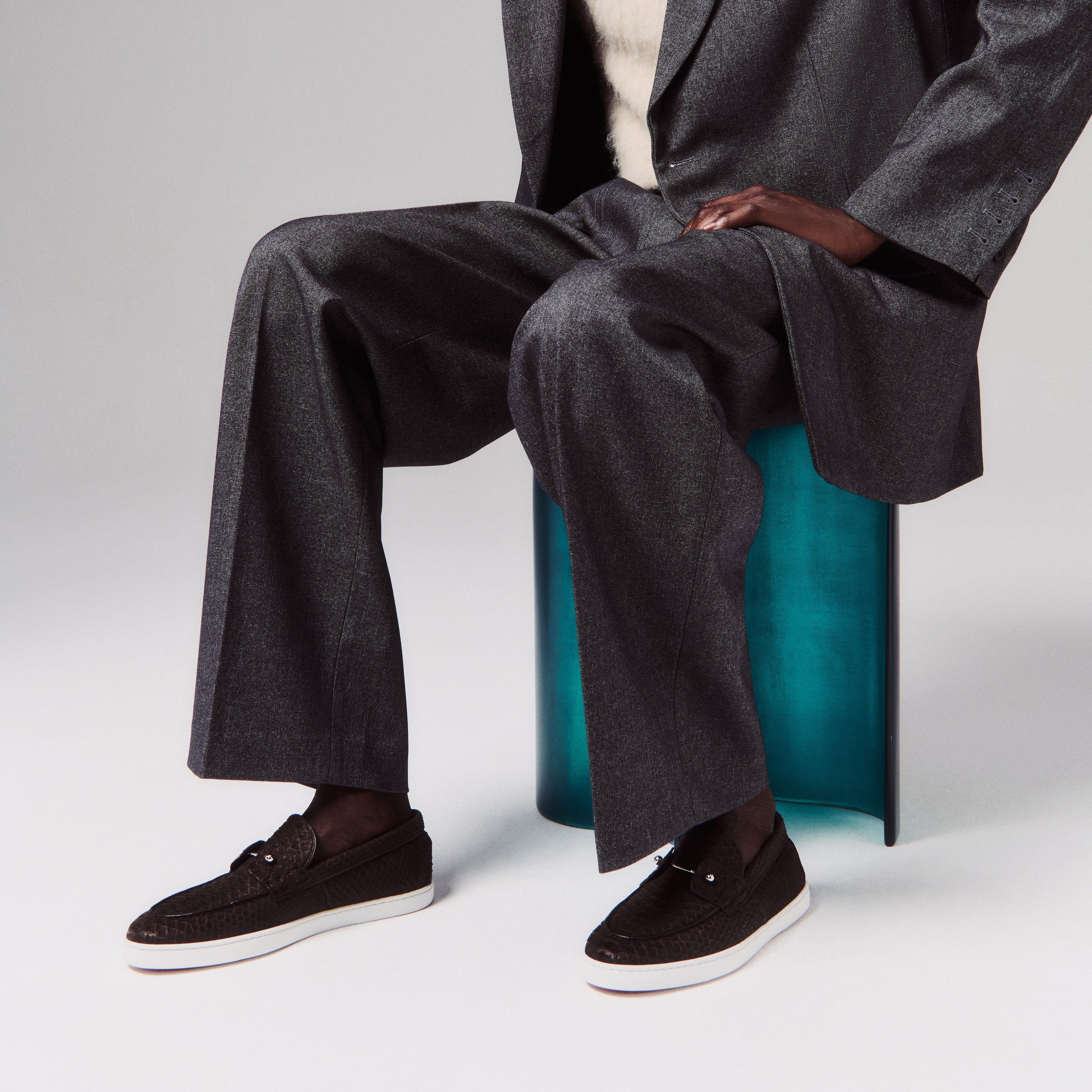 Christian Louboutin Chambeliboat Men Shoes | Color Brown New