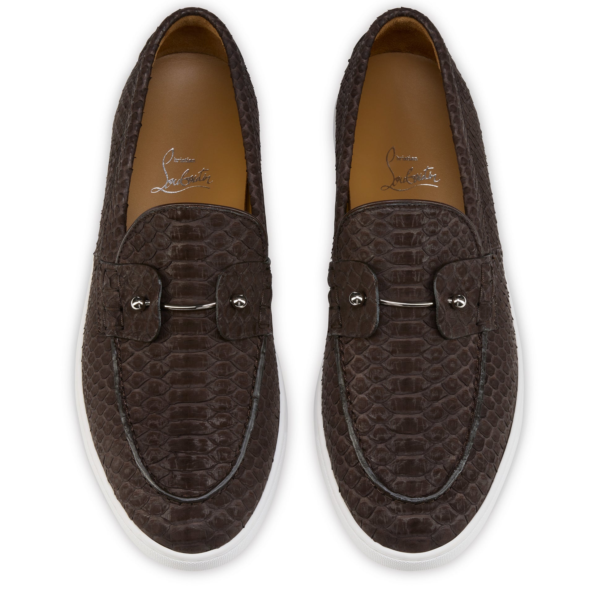 Christian Louboutin Chambeliboat Men Shoes | Color Brown New
