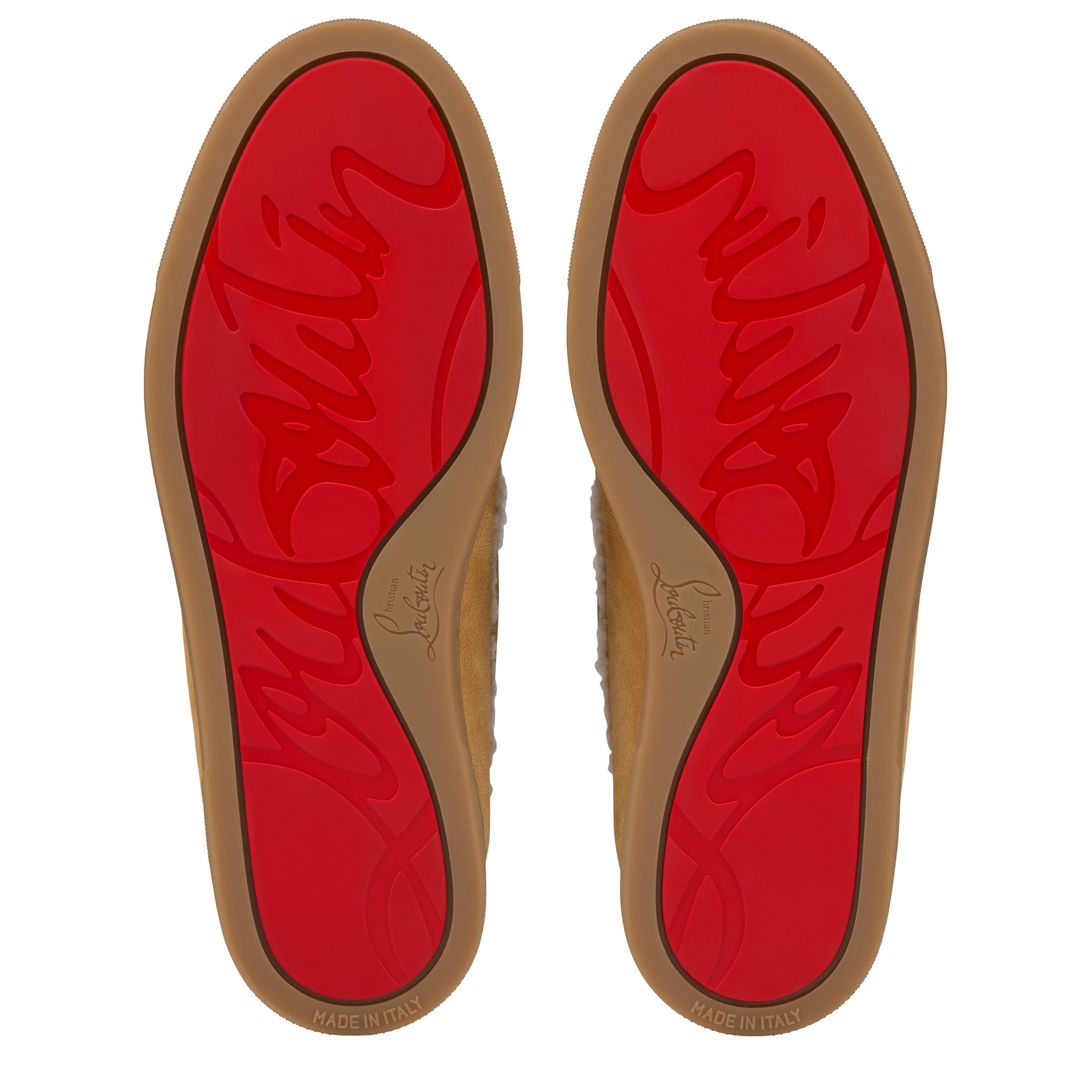 Christian Louboutin Chambeliboat Shearling Donna Women Shoes | Color Brown New
