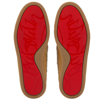 Christian Louboutin Chambeliboat Shearling Donna Women Shoes | Color Brown New