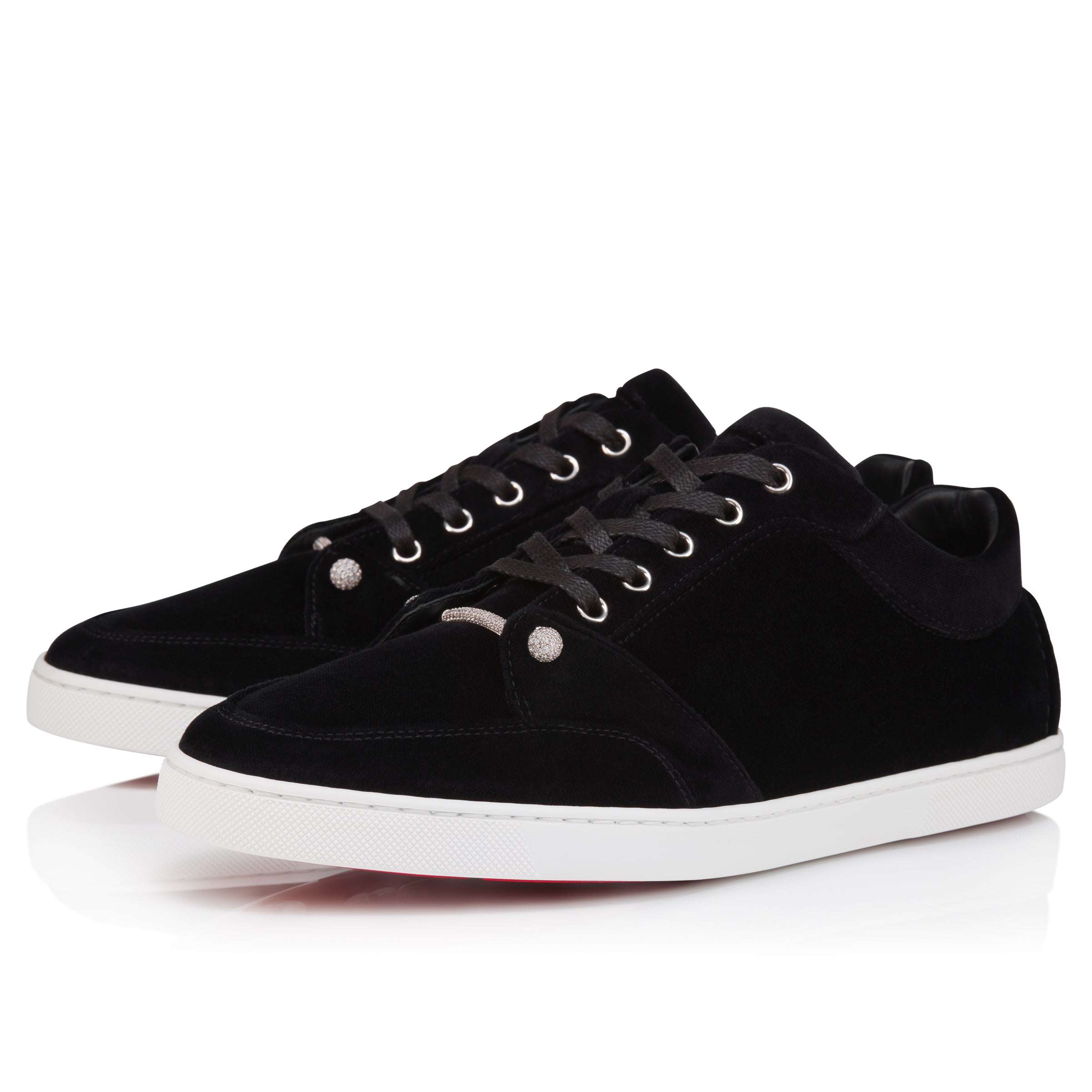 Christian Louboutin Chambelisneak Pin Strass Men Shoes | Color Black