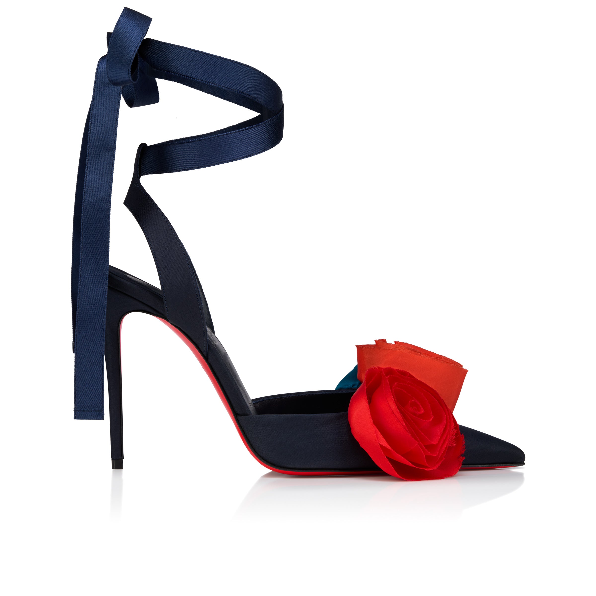 Christian Louboutin Mere Lachaise Lace Up Women Shoes | Color New Blue
