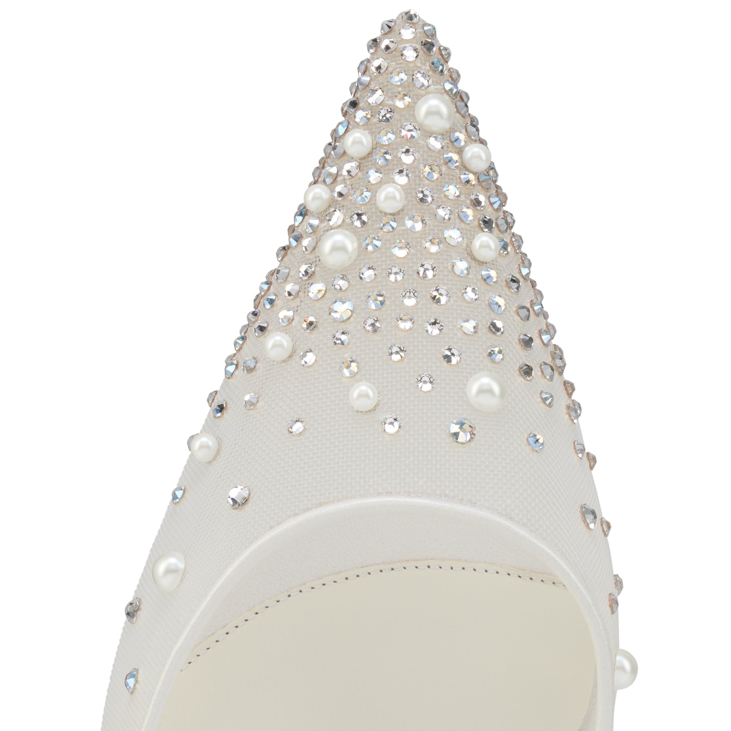 Christian Louboutin Miss Z Riviera Strass Women Shoes | Color White