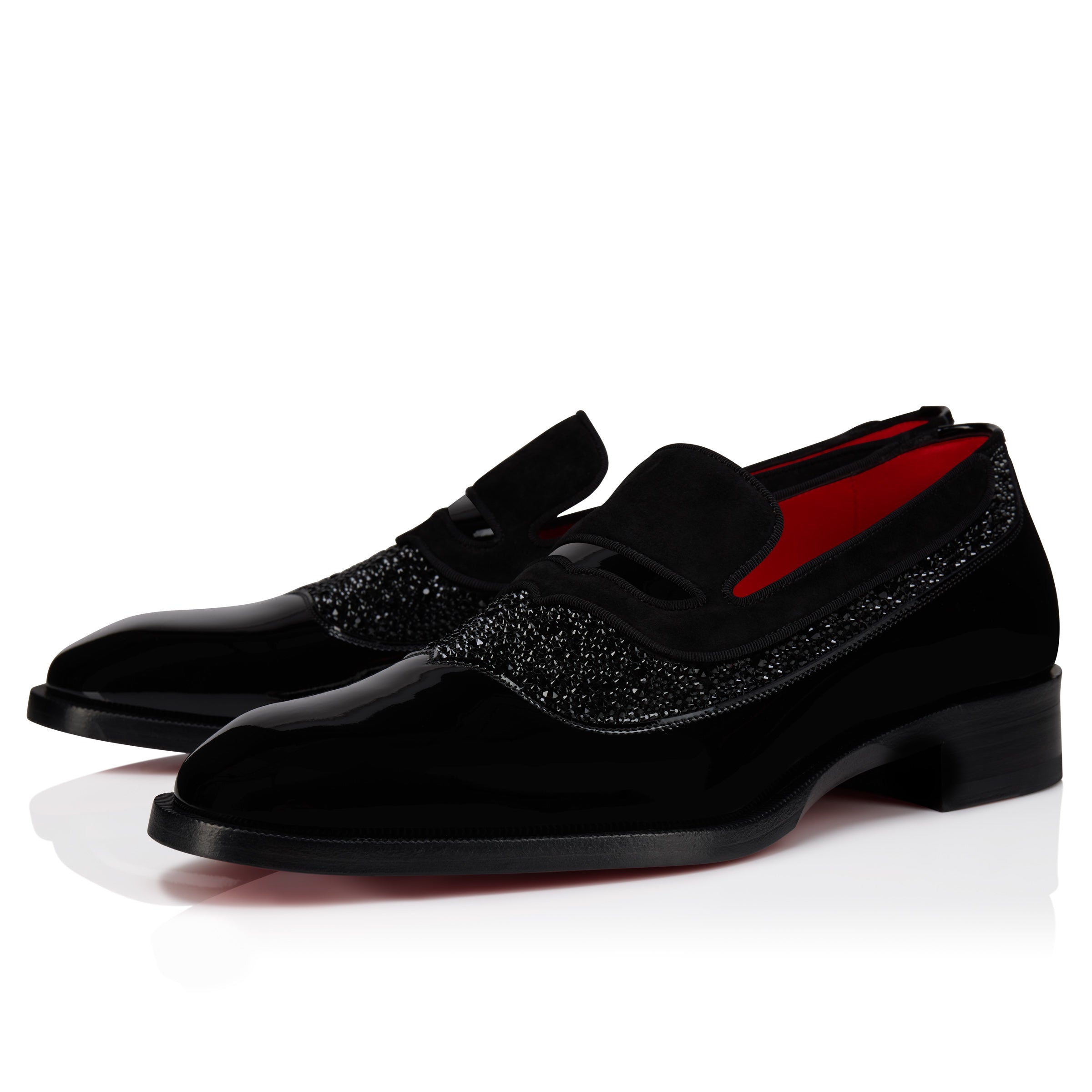 Christian Louboutin Moc Mahal Strass Men Shoes | Color Black