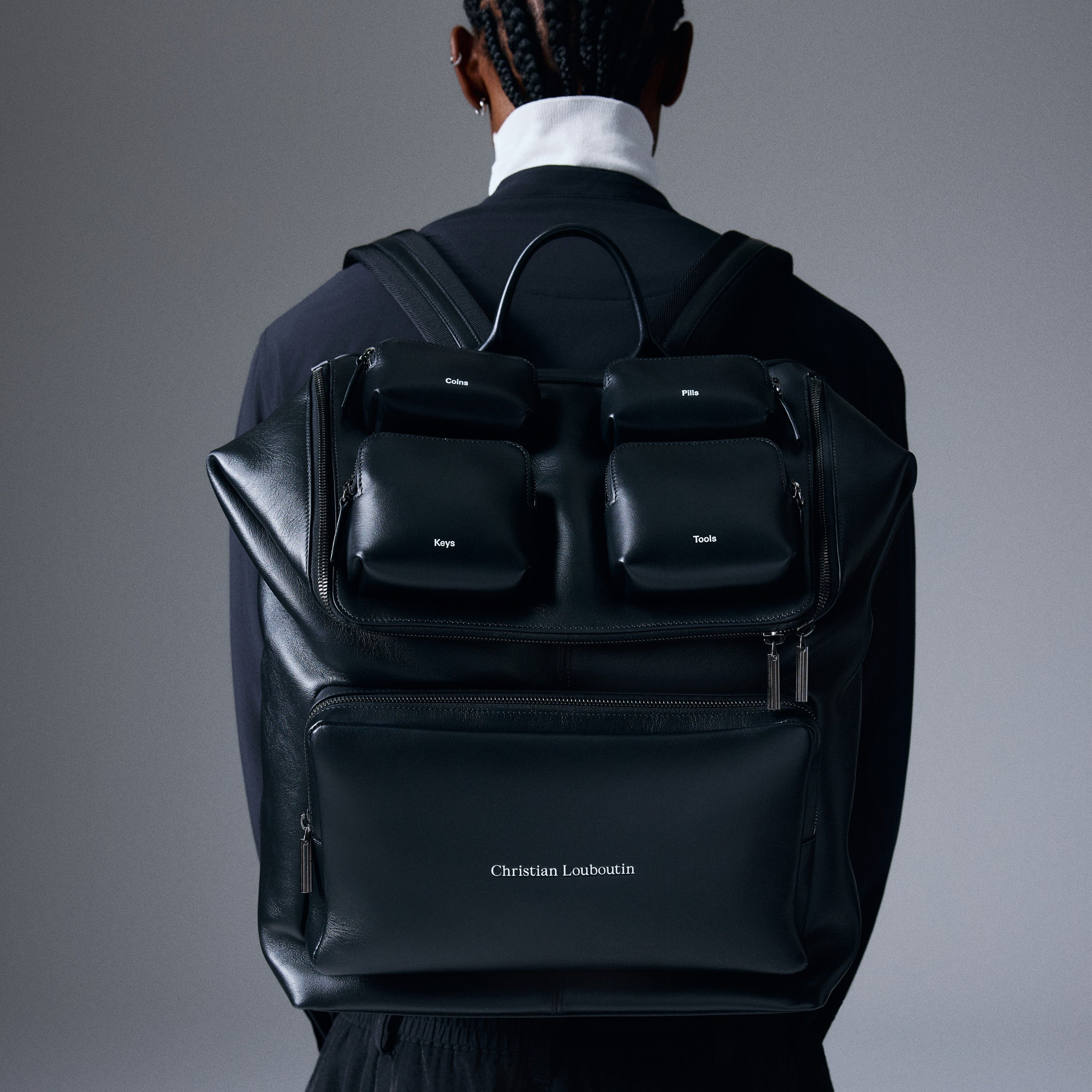 Christian Louboutin Nostalgic Men Bags | Color Black