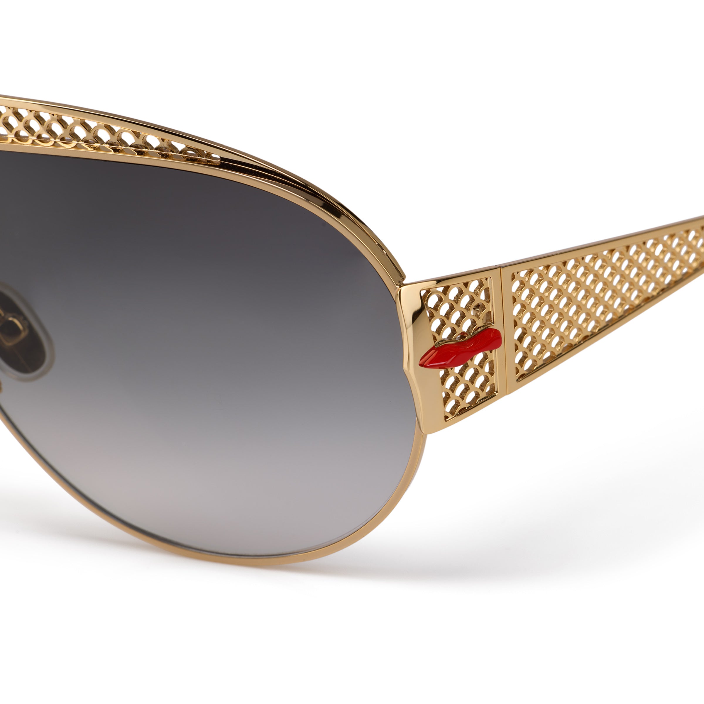 Christian Louboutin Uni Pilot Lb0050 Women Eyewear | Color Gold