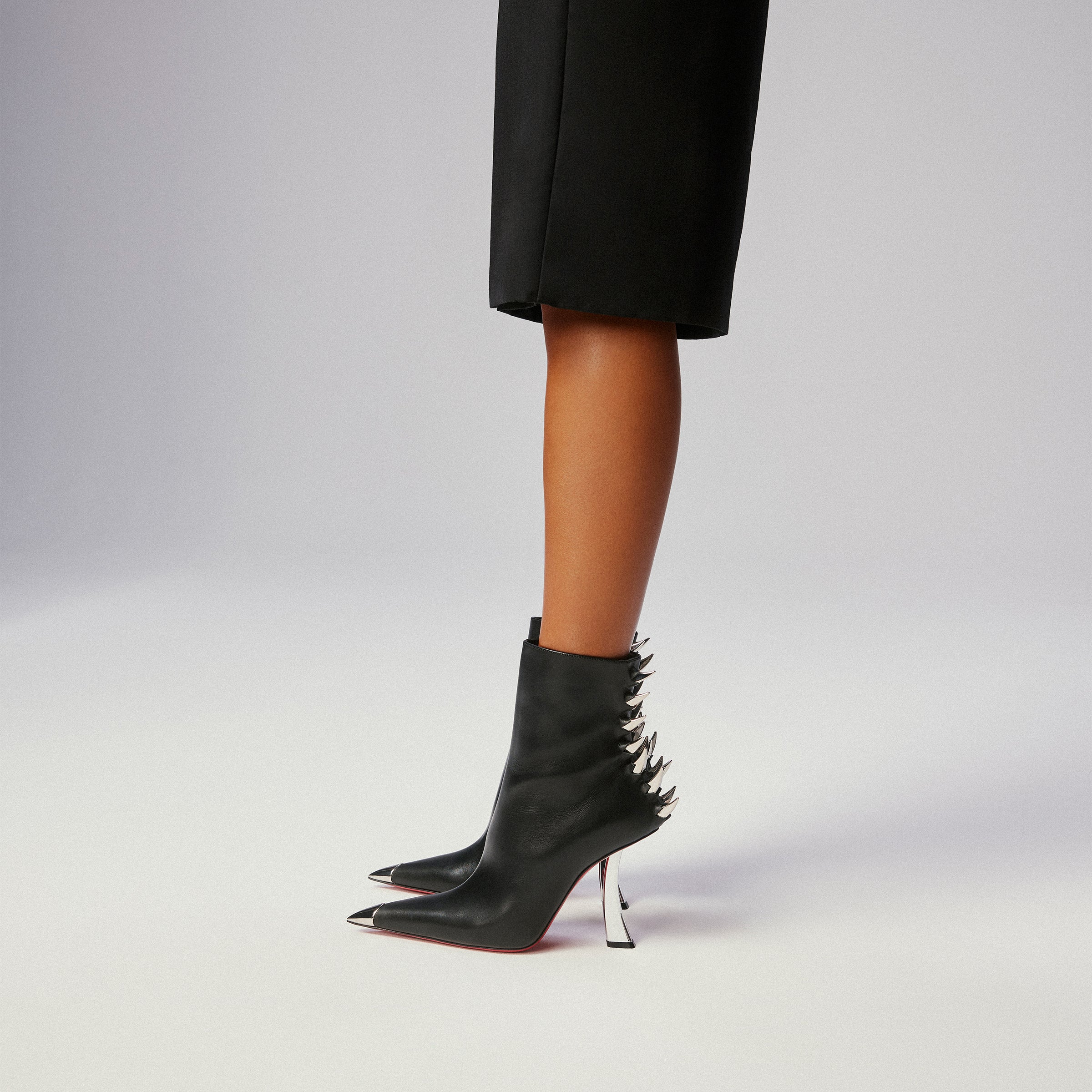 Christian Louboutin Kate Max Booty Spikes Claw Women Shoes | Color Black