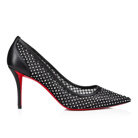 Christian Louboutin Apostropha Mesh Strass Women Shoes | Color Black