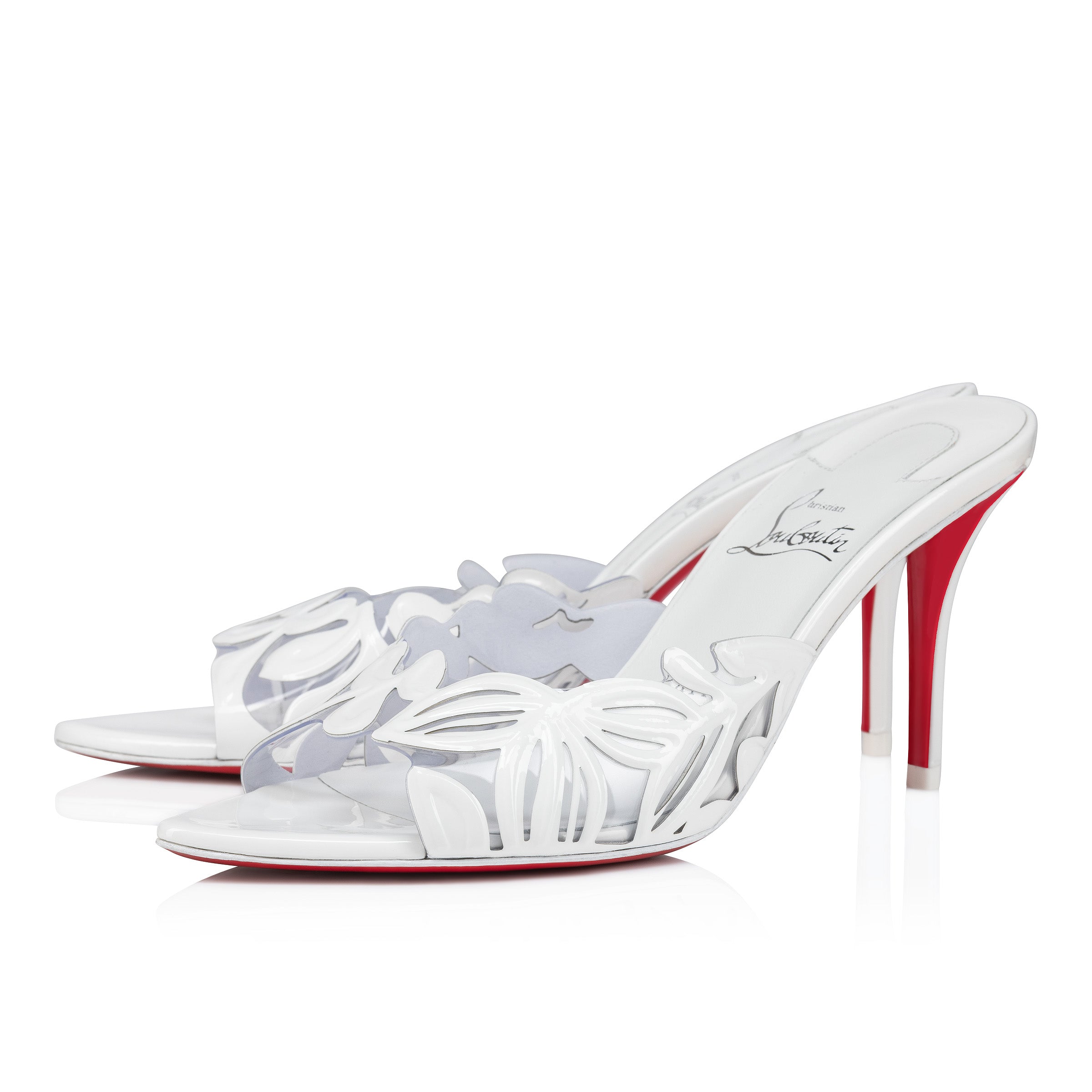 Christian Louboutin Apostropha Mule Petunia Women Shoes | Color White