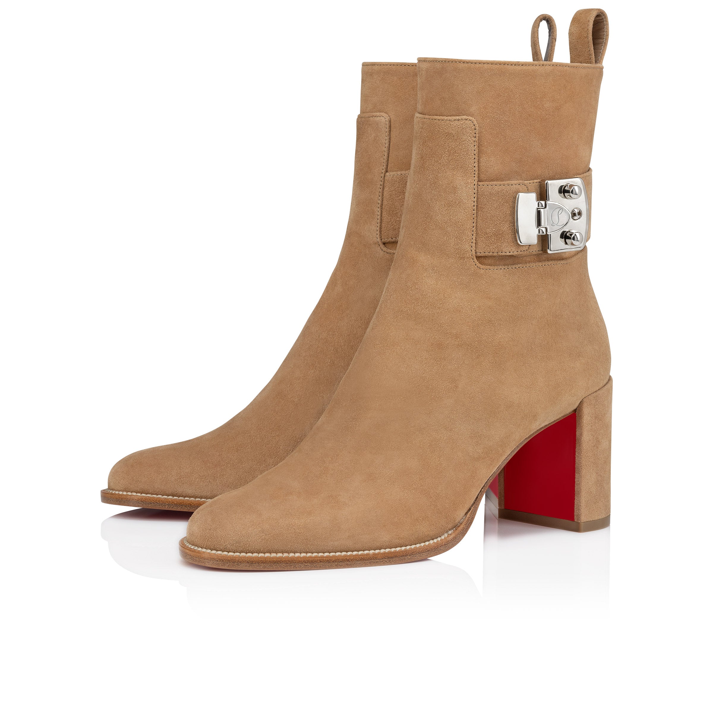 Christian Louboutin Booty Lock Women Shoes | Color Brown