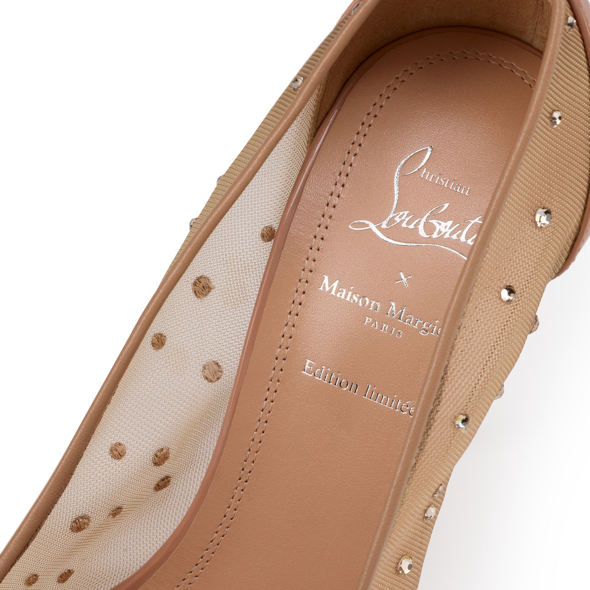 Christian Louboutin Bridiela Una Strass Women Shoes | Color Beige