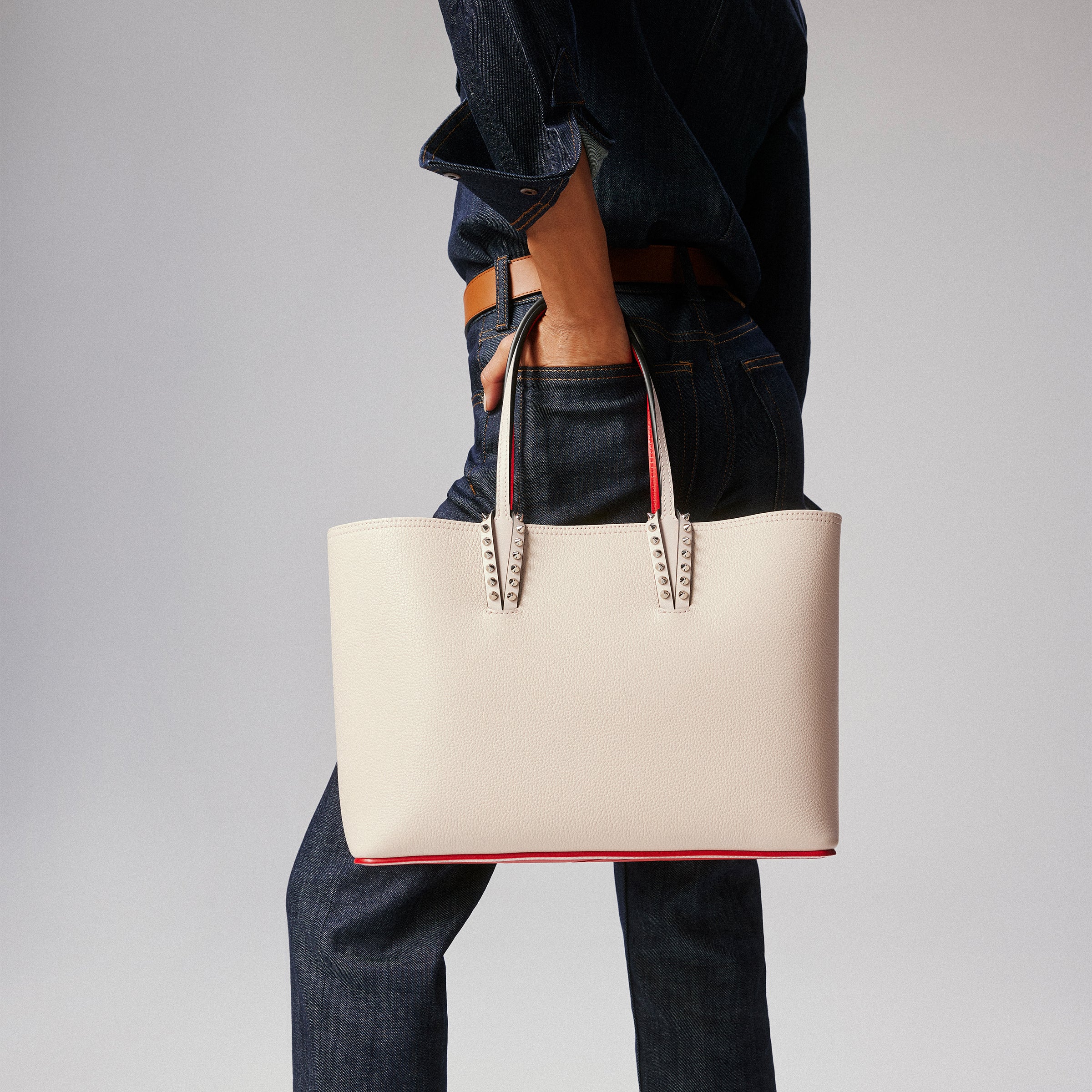 Christian Louboutin Cabata Small Women Bags | Color Beige