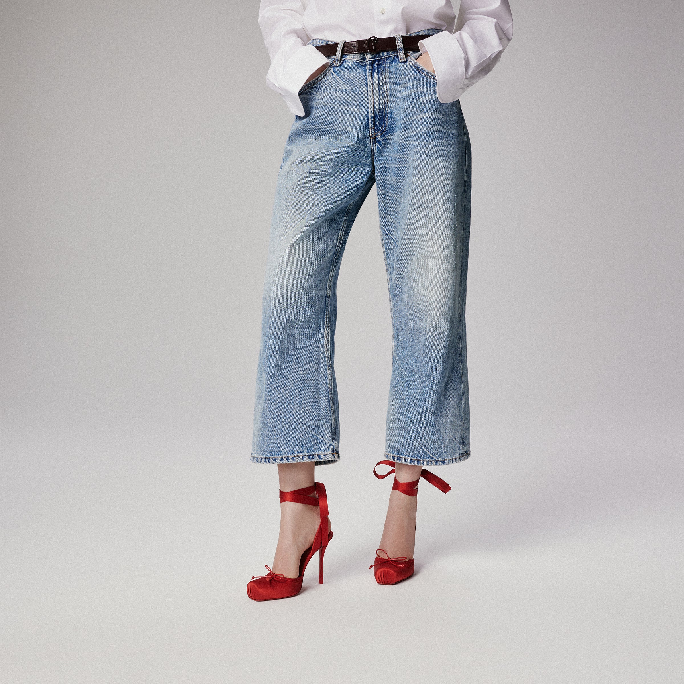 Christian Louboutin Cassia Lace Up Women Shoes | Color Red