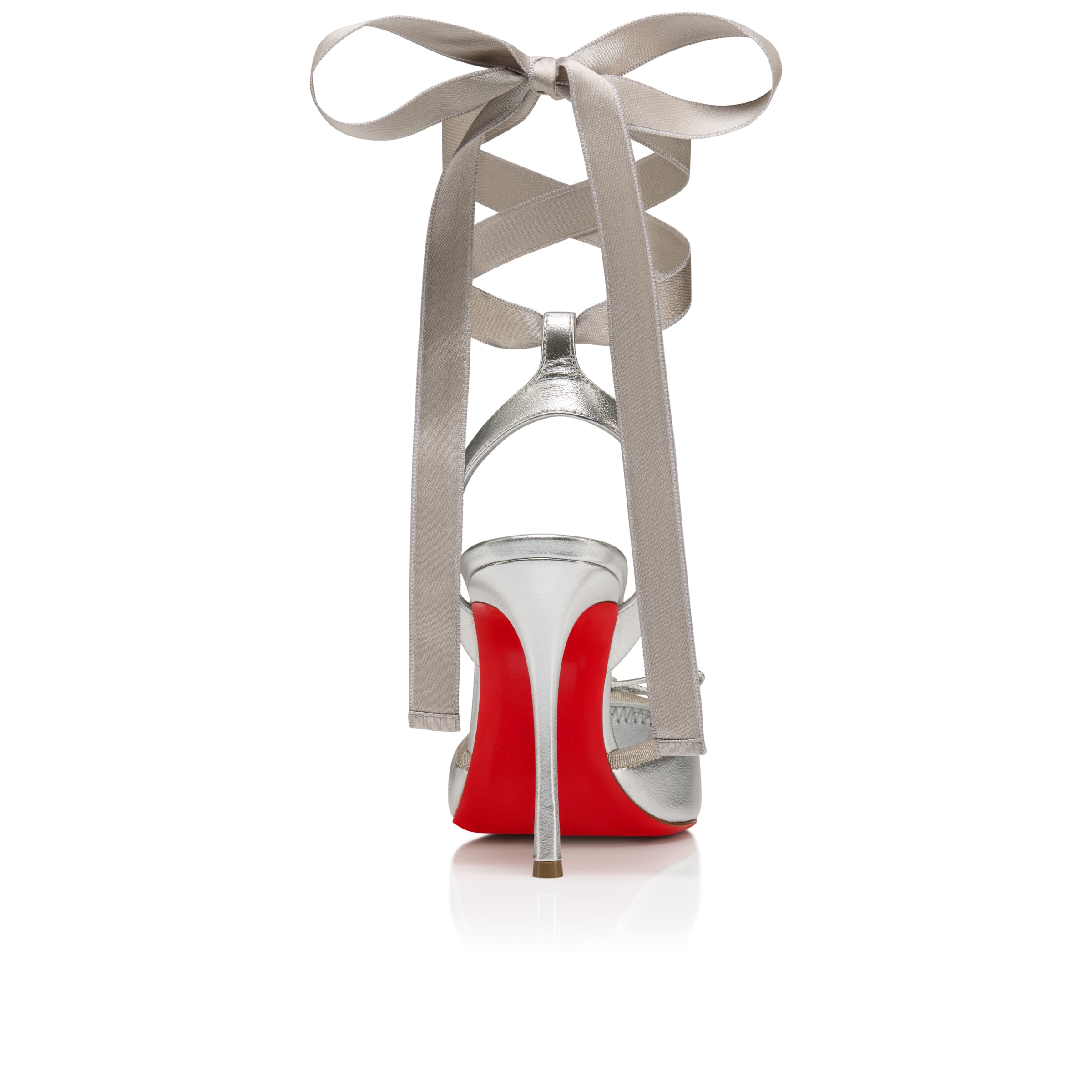 Christian Louboutin Cassia Lace Up Women Shoes | Color Silver