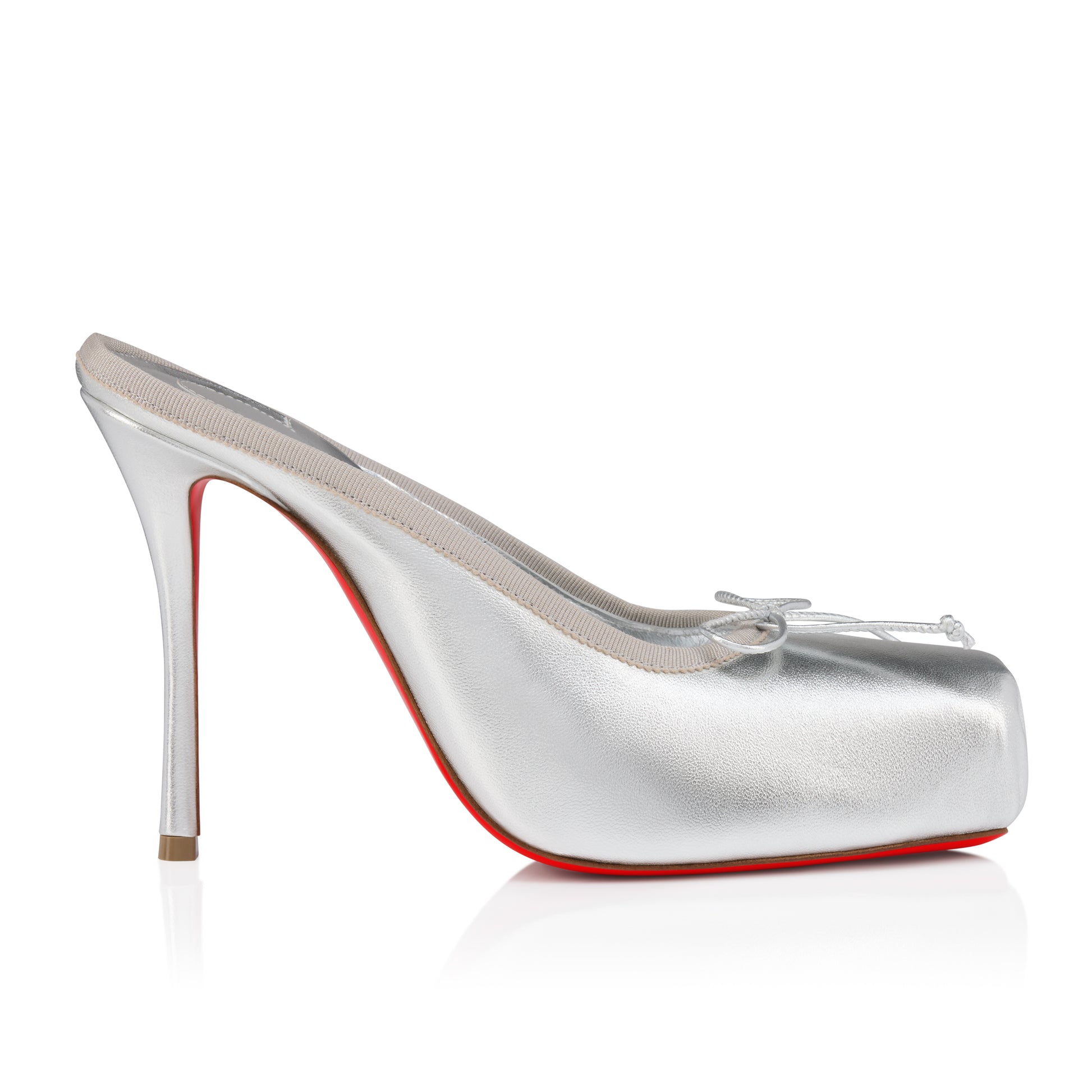 Christian Louboutin Cassia Mule Women Shoes | Color Silver