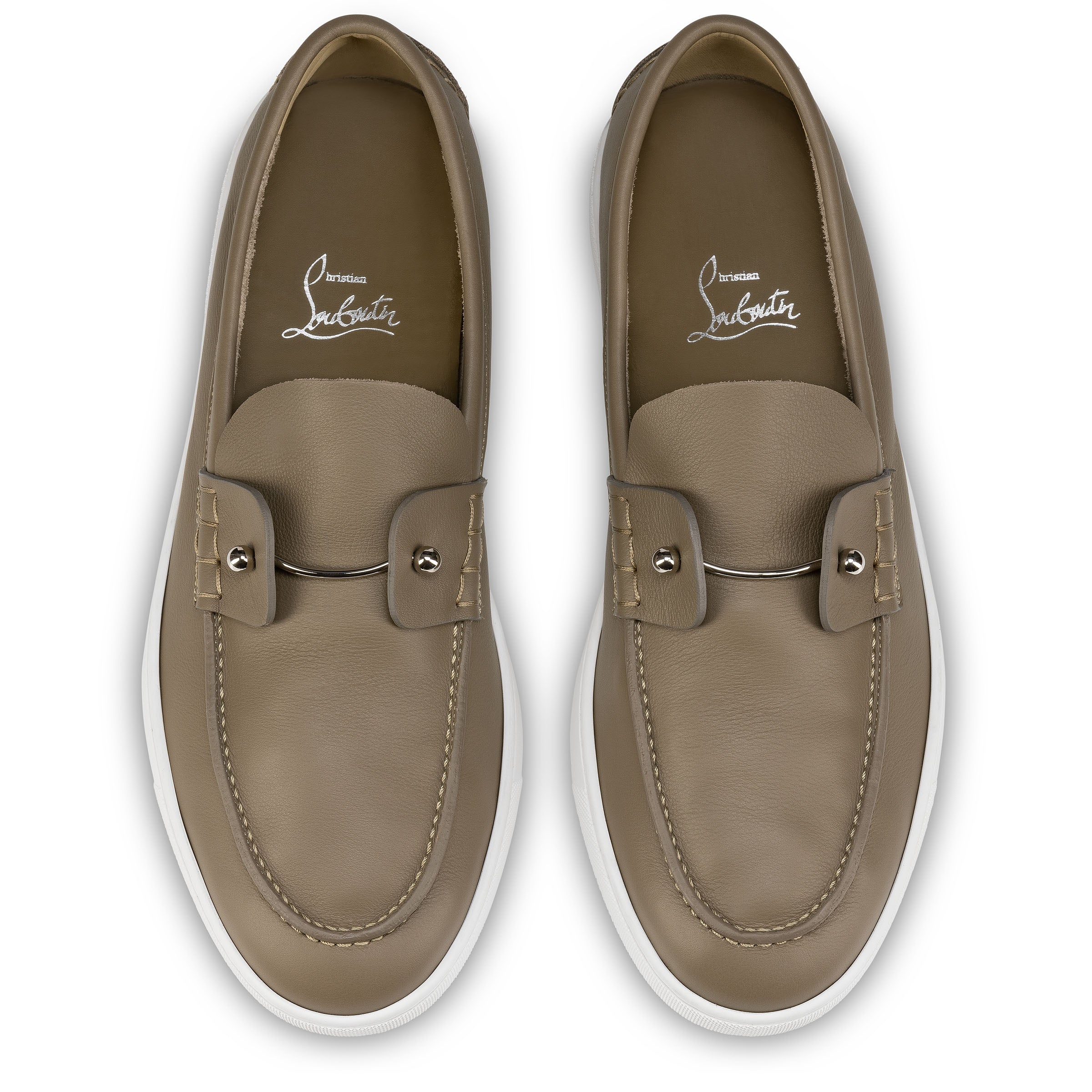 Christian Louboutin Chambeliboat Men Shoes | Color Grey