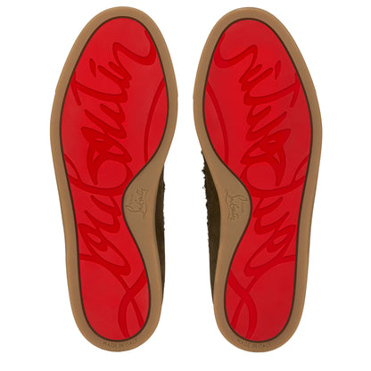 Christian Louboutin Chambeliboat Shearling Men Shoes | Color Bronze