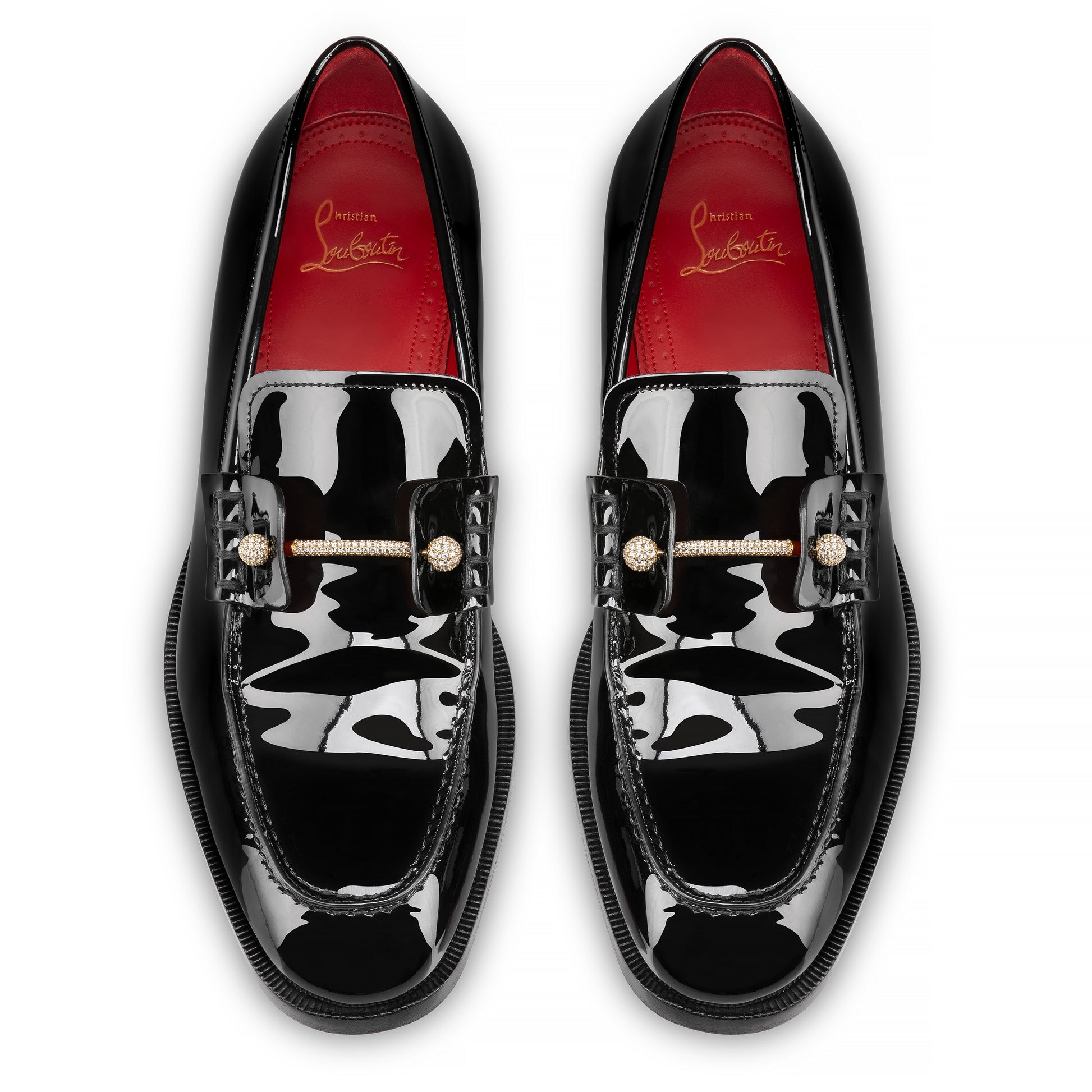 Christian Louboutin Chambelink Strass Men Shoe | Color Gold