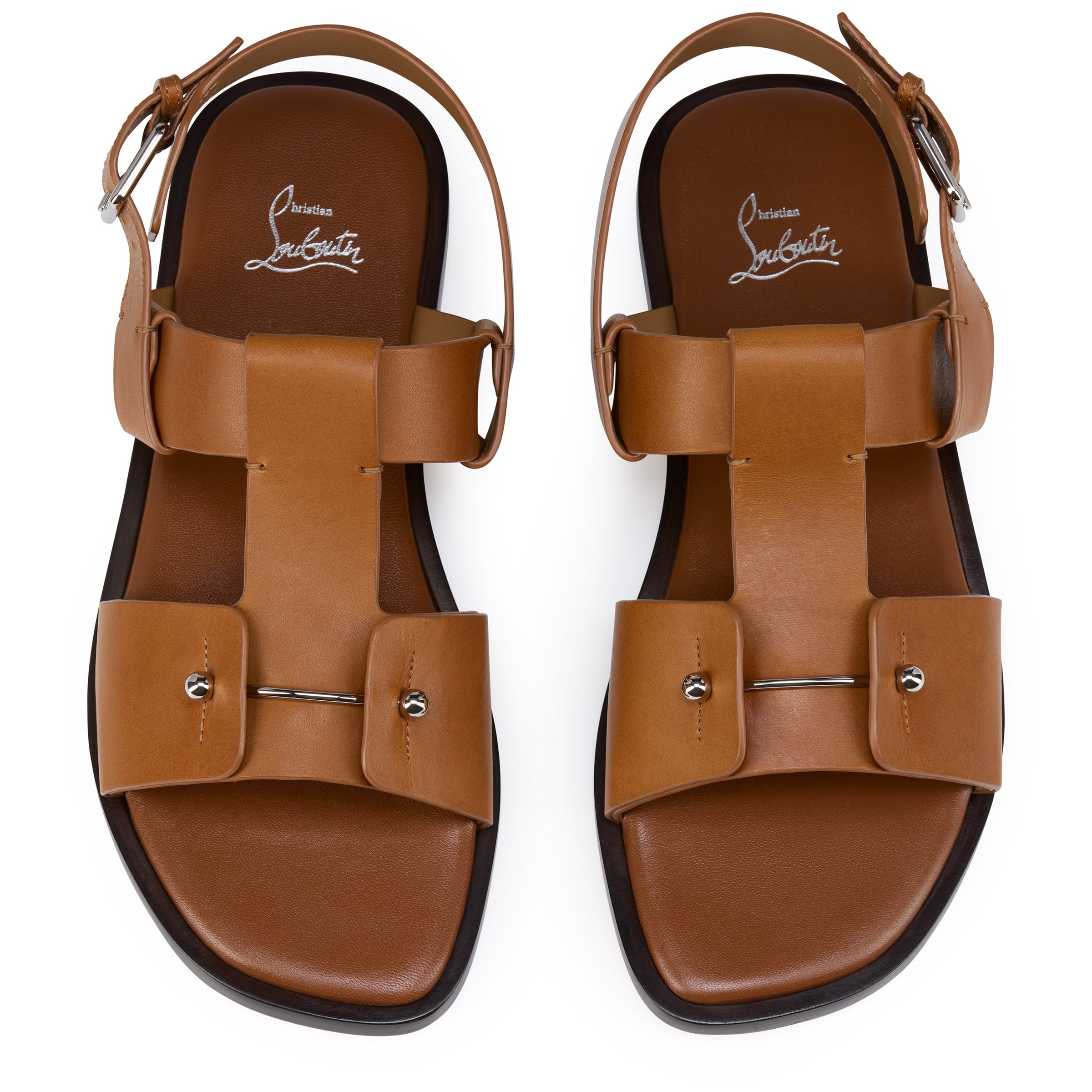 Christian Louboutin Chambeliss Sandal Men Shoes | Color Brown