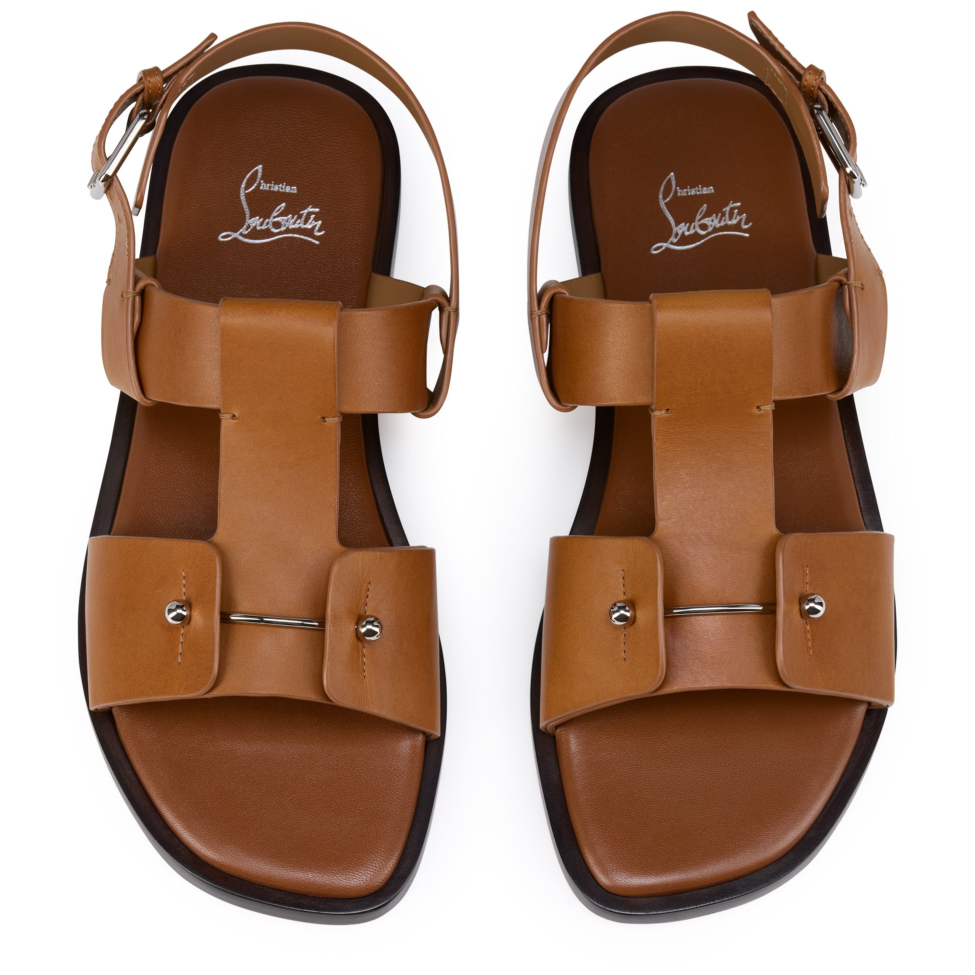 Christian Louboutin Chambeliss Sandal Men Shoes | Color Brown