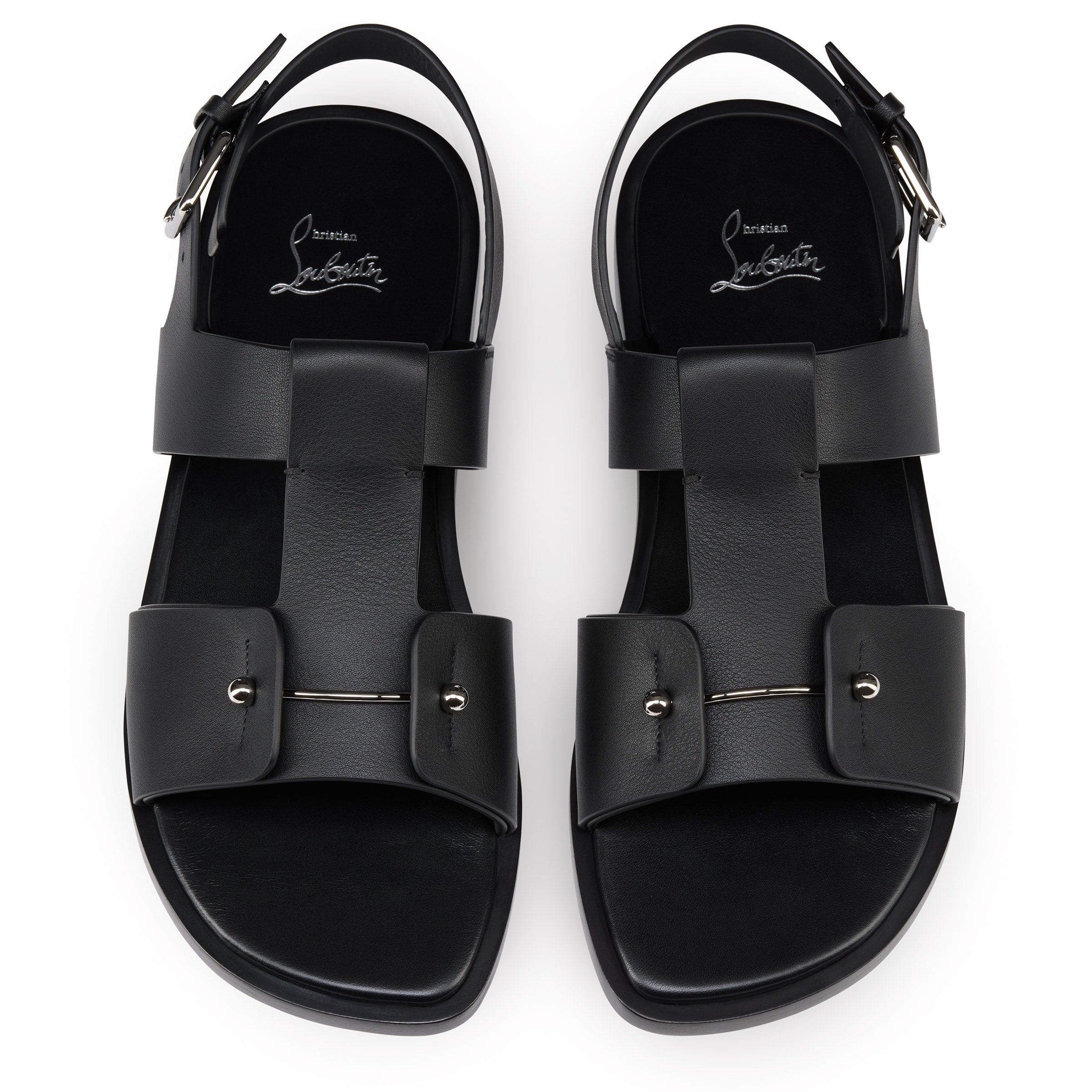 Christian Louboutin Chambeliss Sandal Men Shoes | Color Black