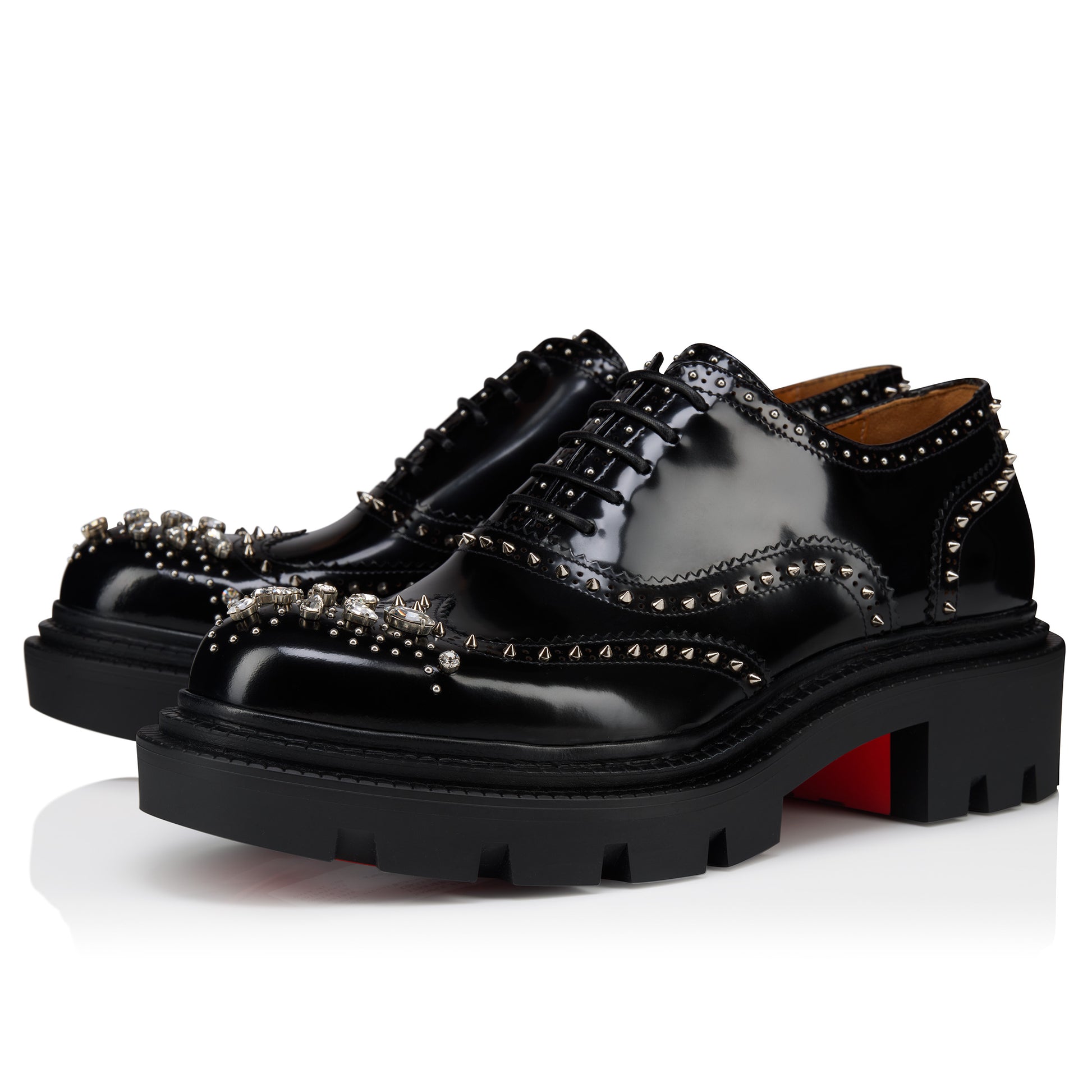 Christian Louboutin College Strass Men Shoes | Color Black