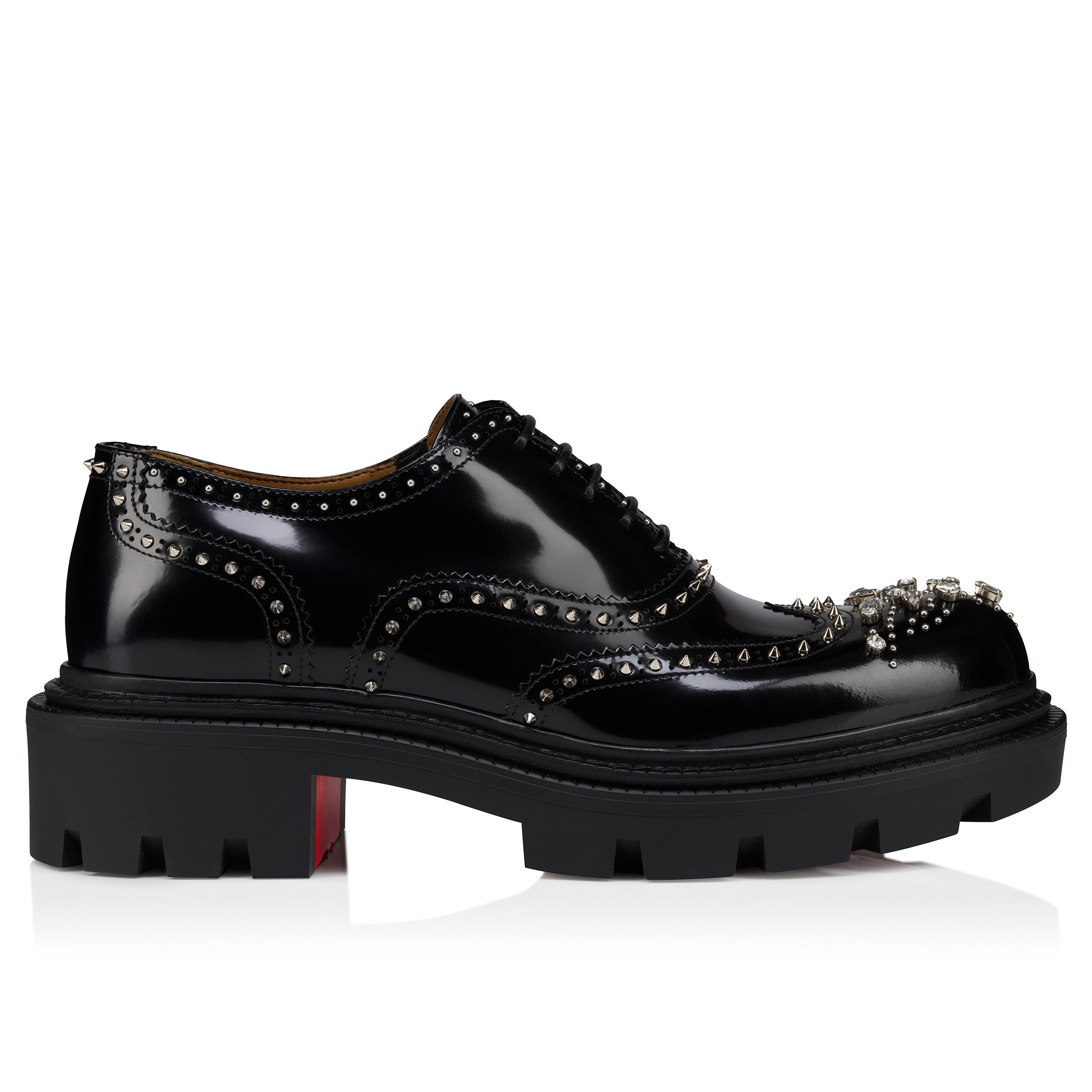 Christian Louboutin College Strass Men Shoes | Color Black